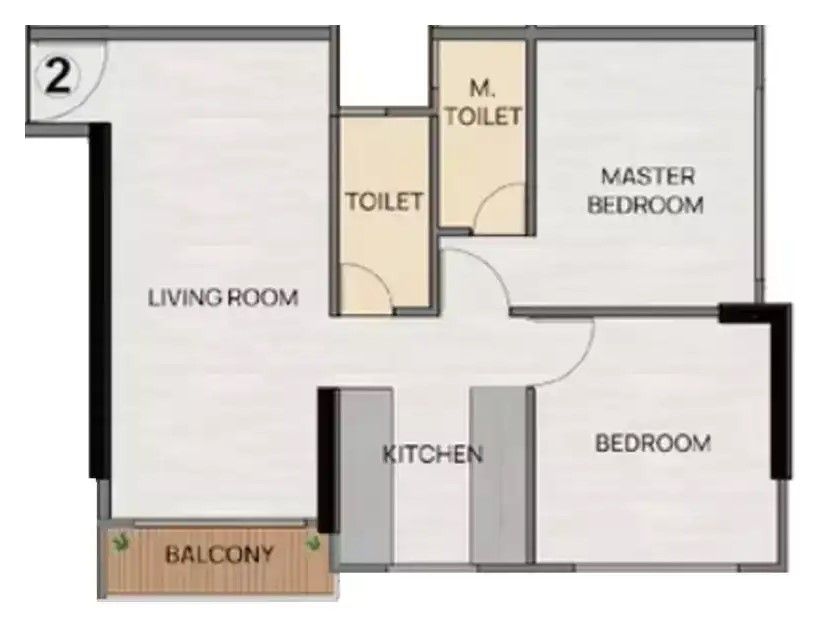Sayba Samriddhi Unit plan - 468 sq.ft.
