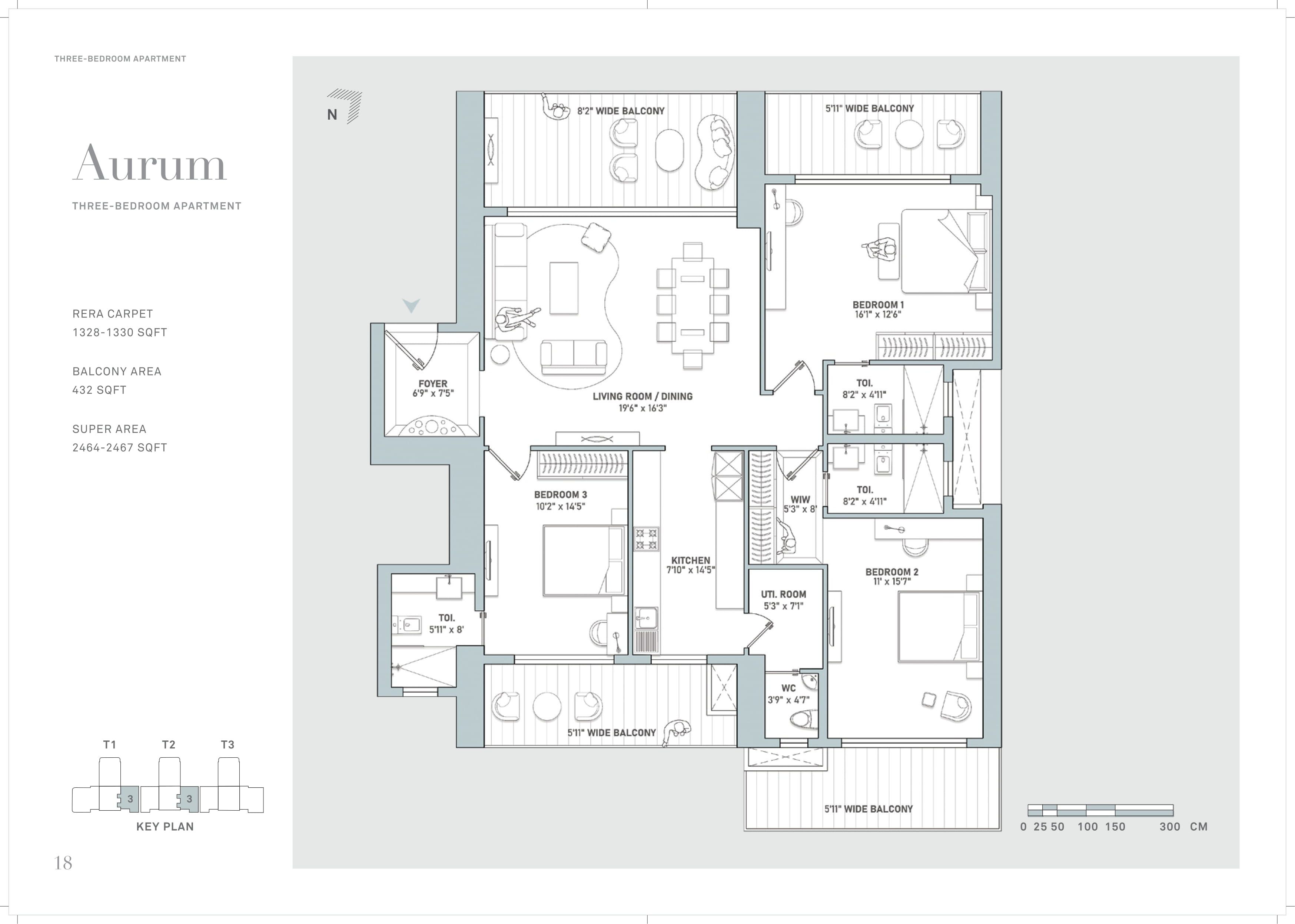 Unit plan - 1328 sq.ft.