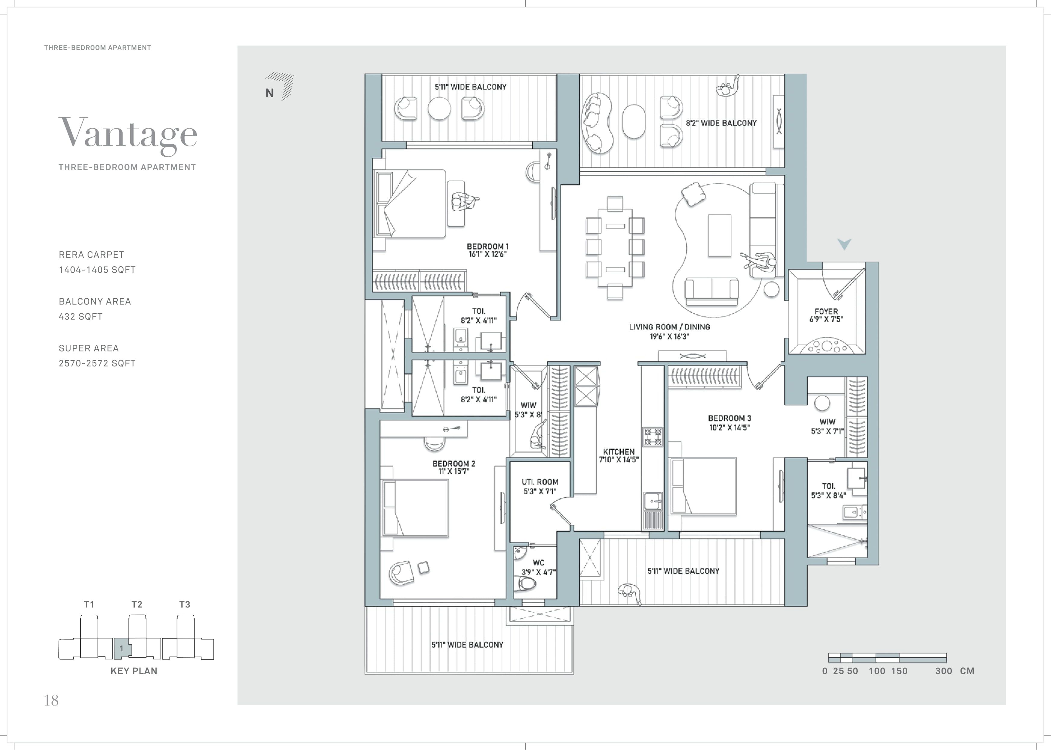 Indiabulls Estate and Club Unit plan - 1404 sq.ft.