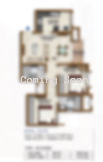 Purva Aerocity Unit plan - 845 sq.ft.