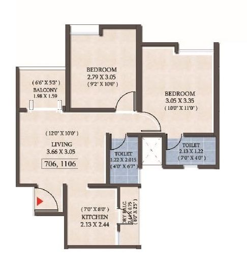 Unit plan - 549 sq.ft.