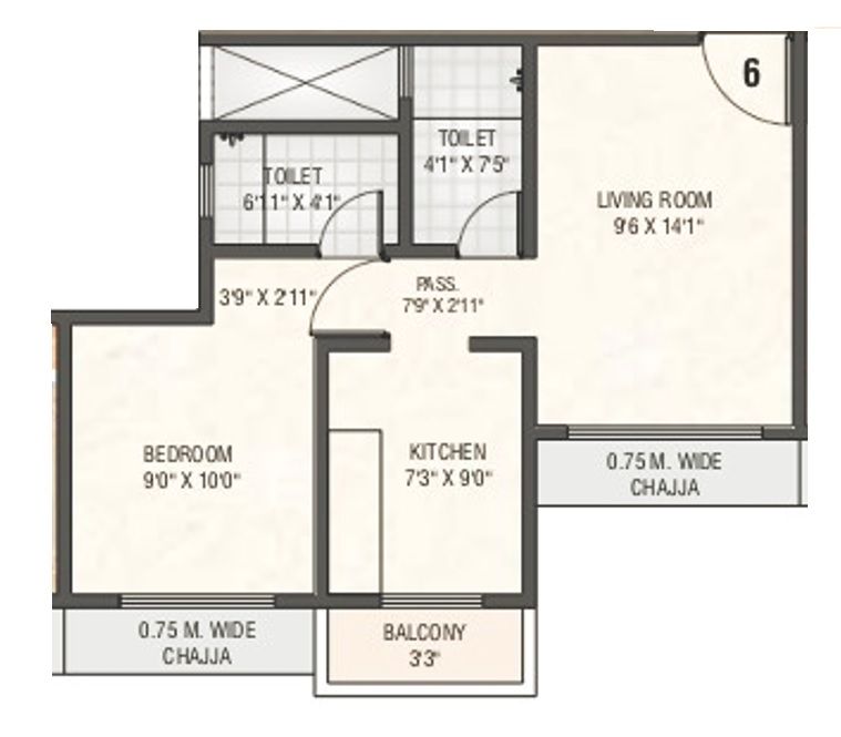 Unit plan - 428 sq.ft.
