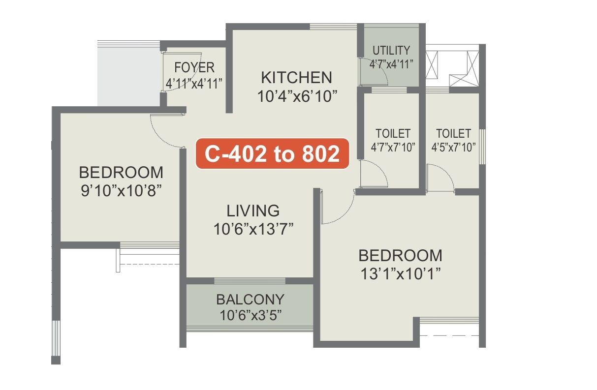 Unit plan - 685 sq.ft.