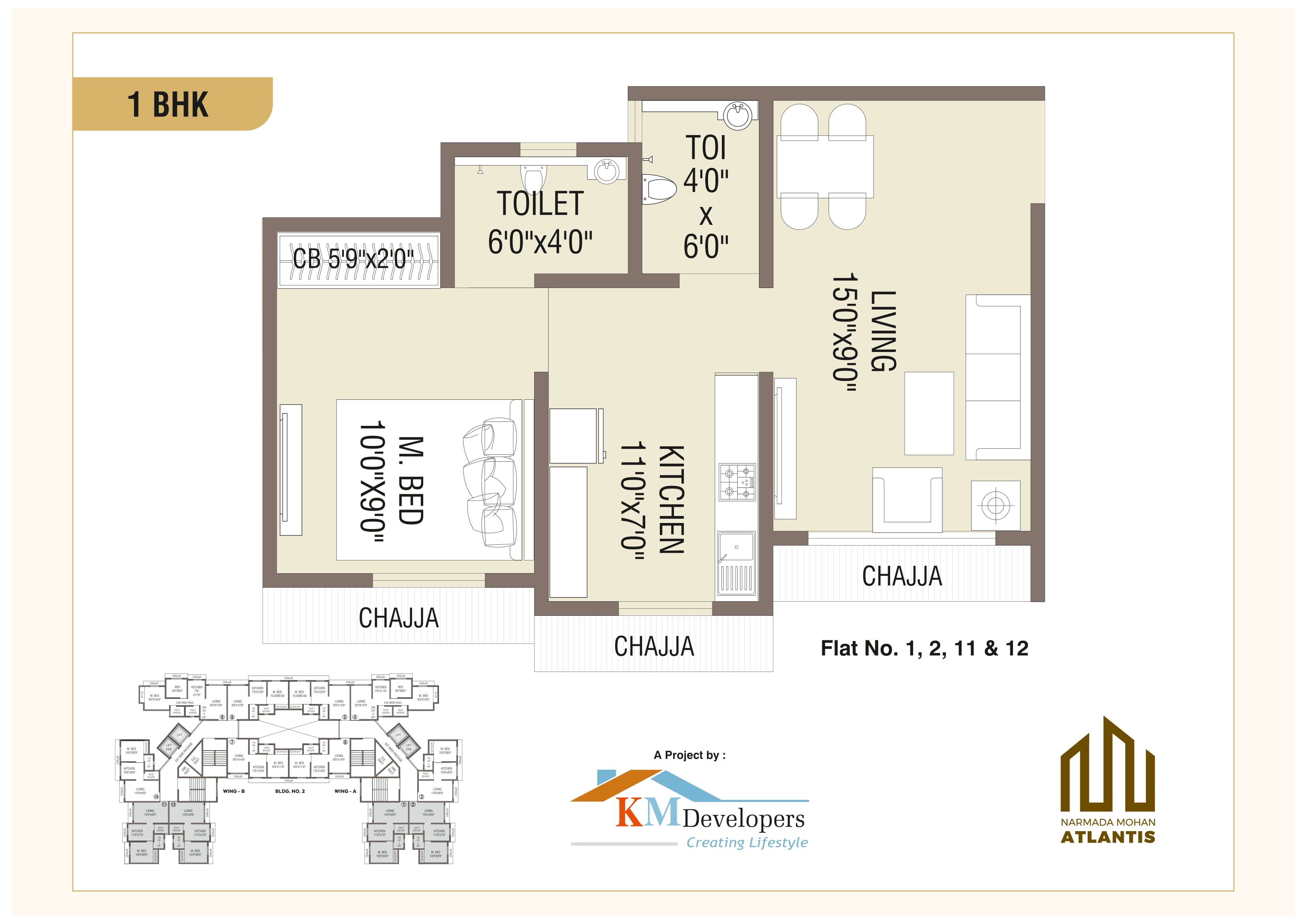 Unit plan - 376 sq.ft.