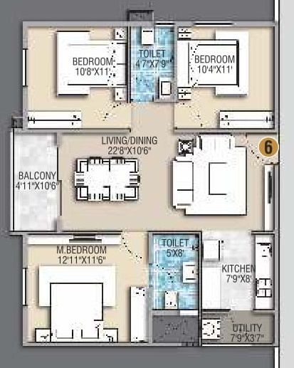 Unit plan - 790 sq.ft.