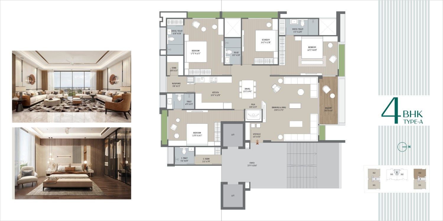 Unit plan - 1776 sq.ft.