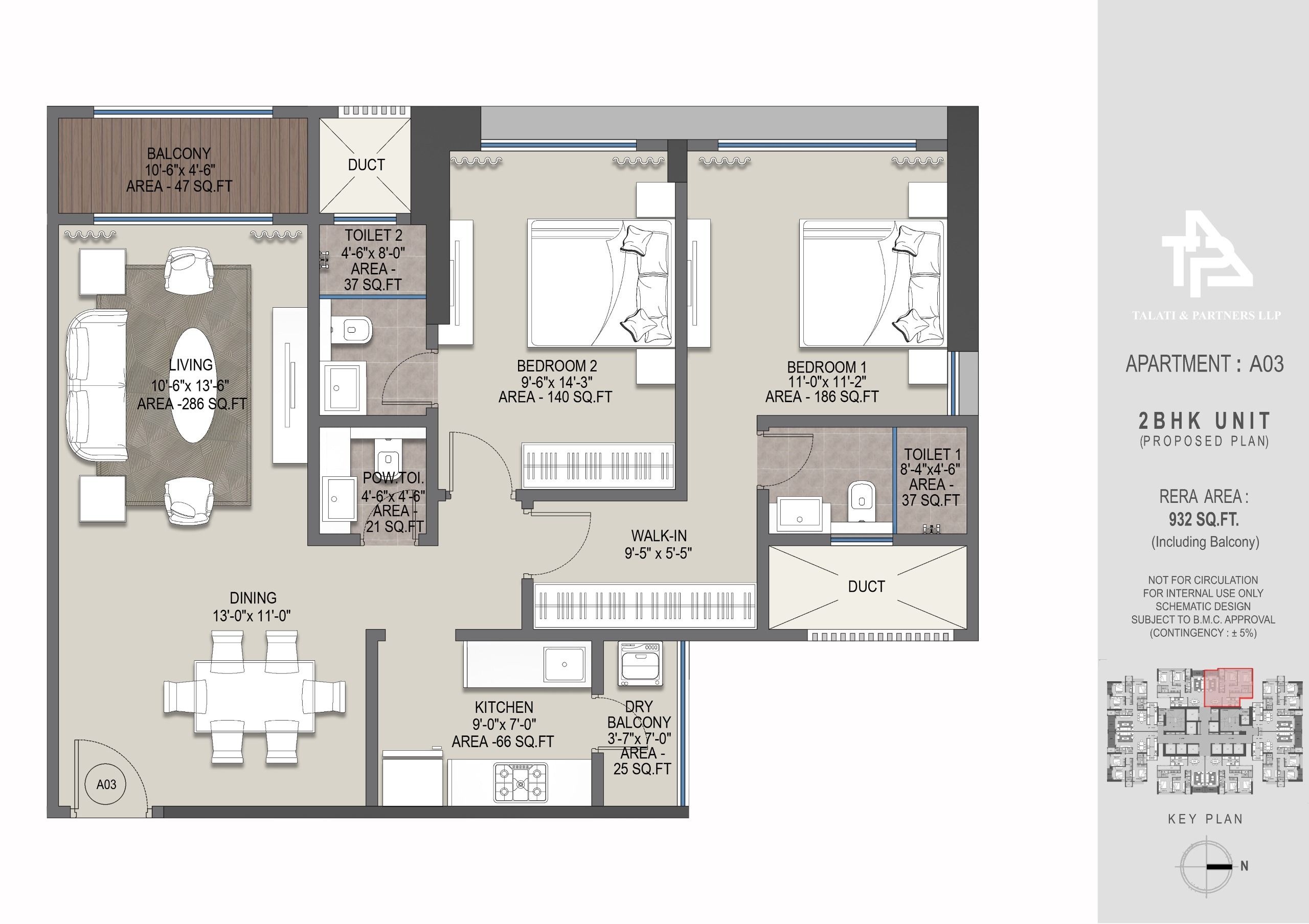 Unit plan - 933 sq.ft.