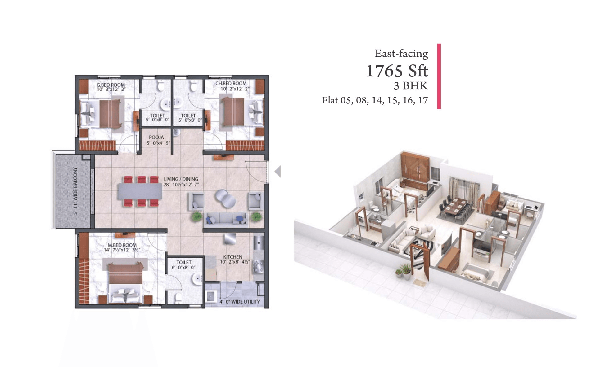 Hallmark Treasor Unit plan - 1235 sq.ft.