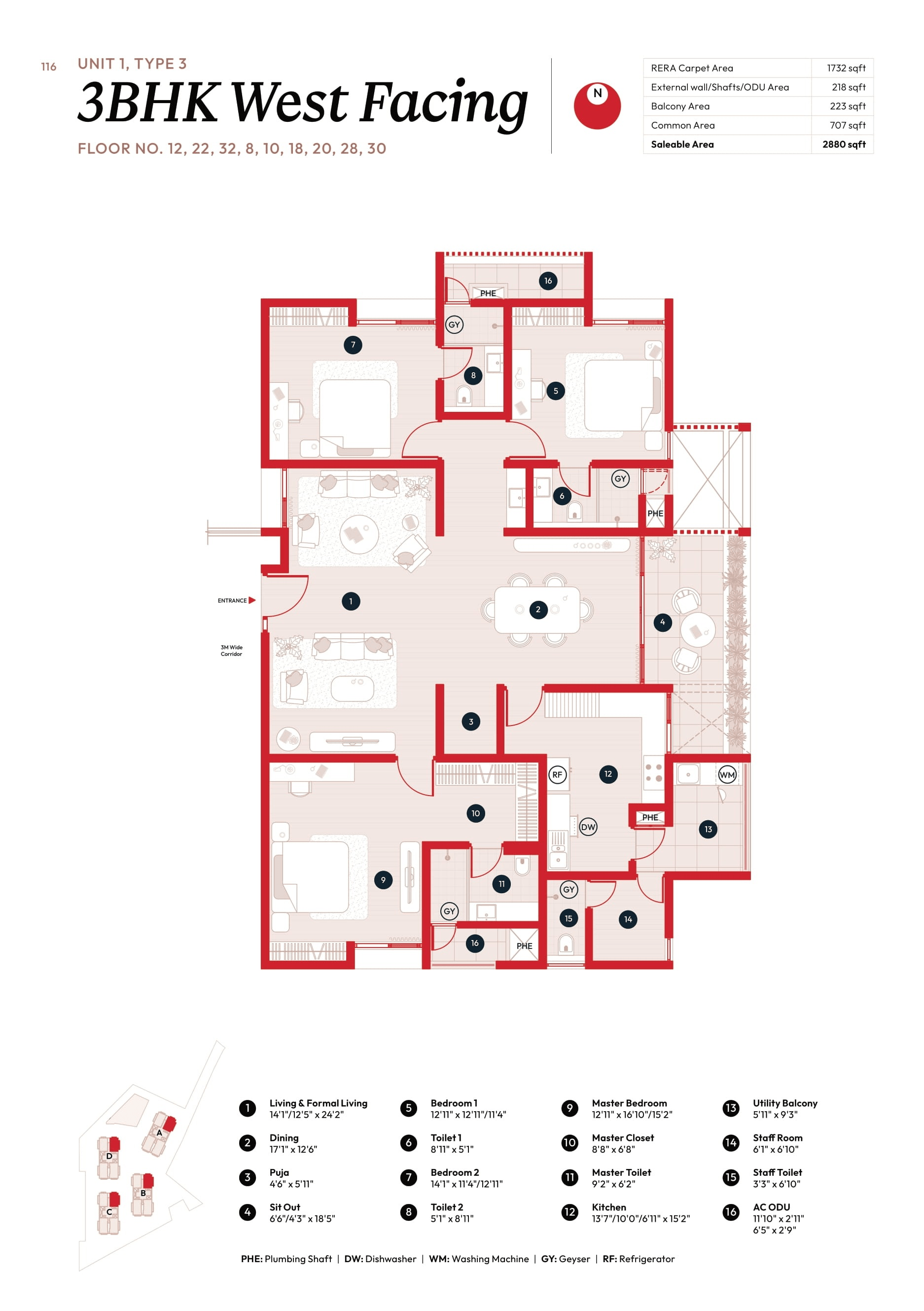 Song of The Sun Unit plan - 2016 sq.ft.