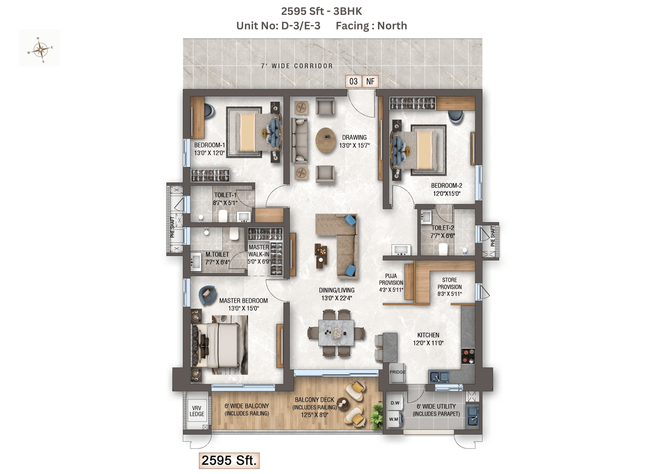 GHR The Cascades Unit plan - 1816 sq.ft.