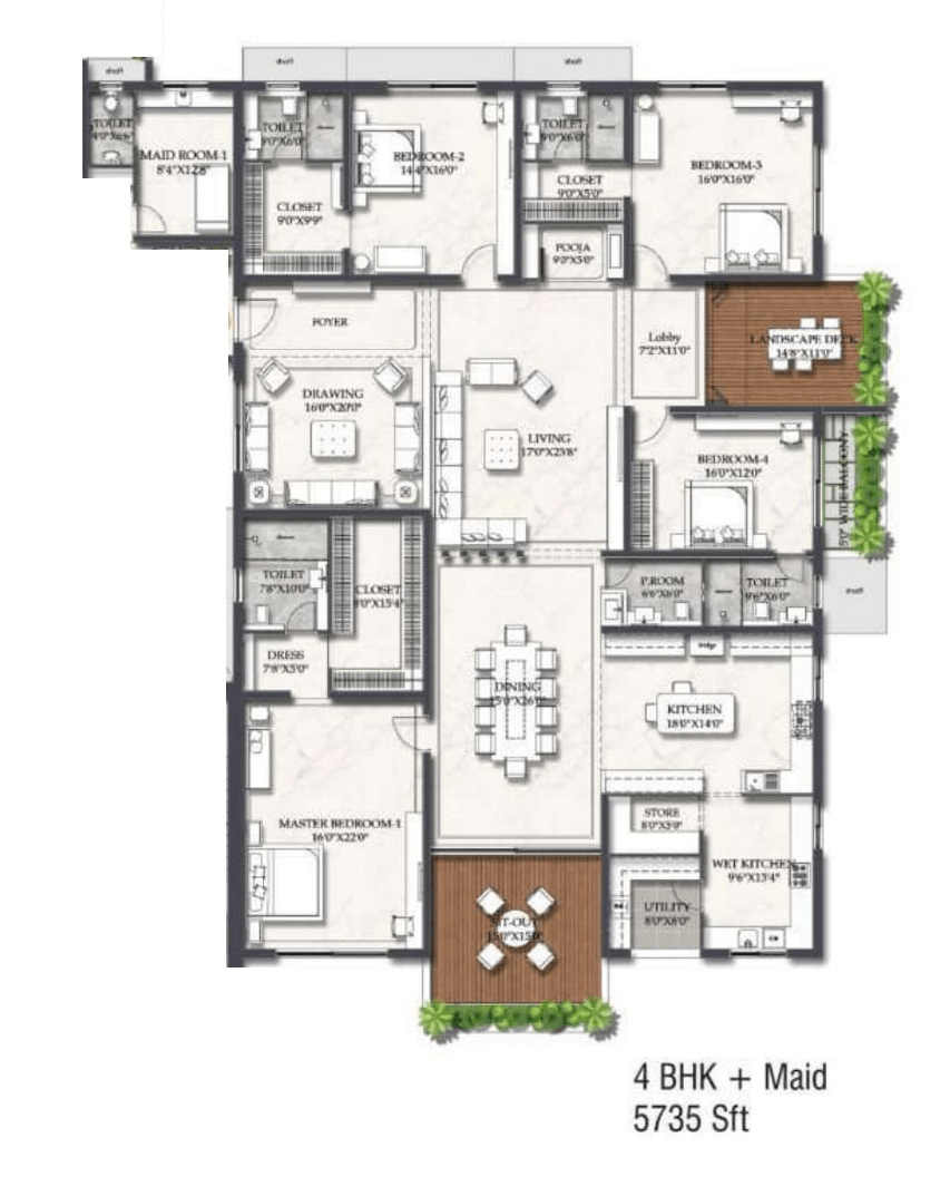 Unit plan - 4014 sq.ft.