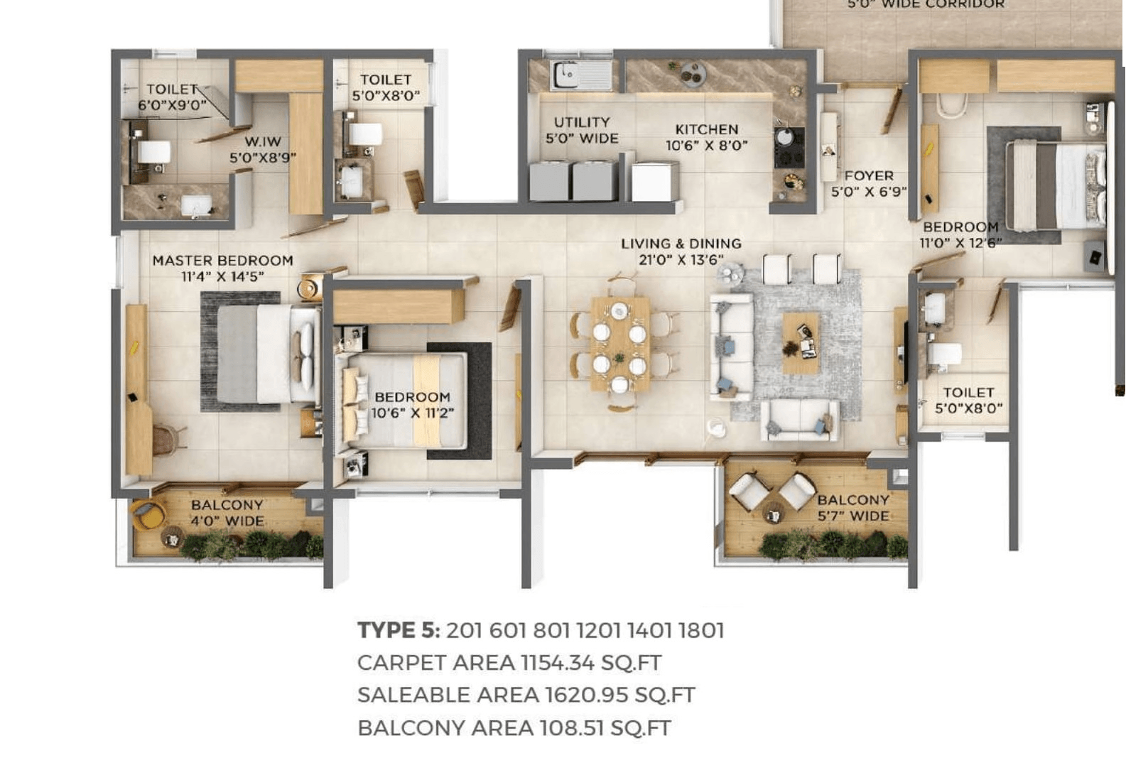 Unit plan - 1166 sq.ft.