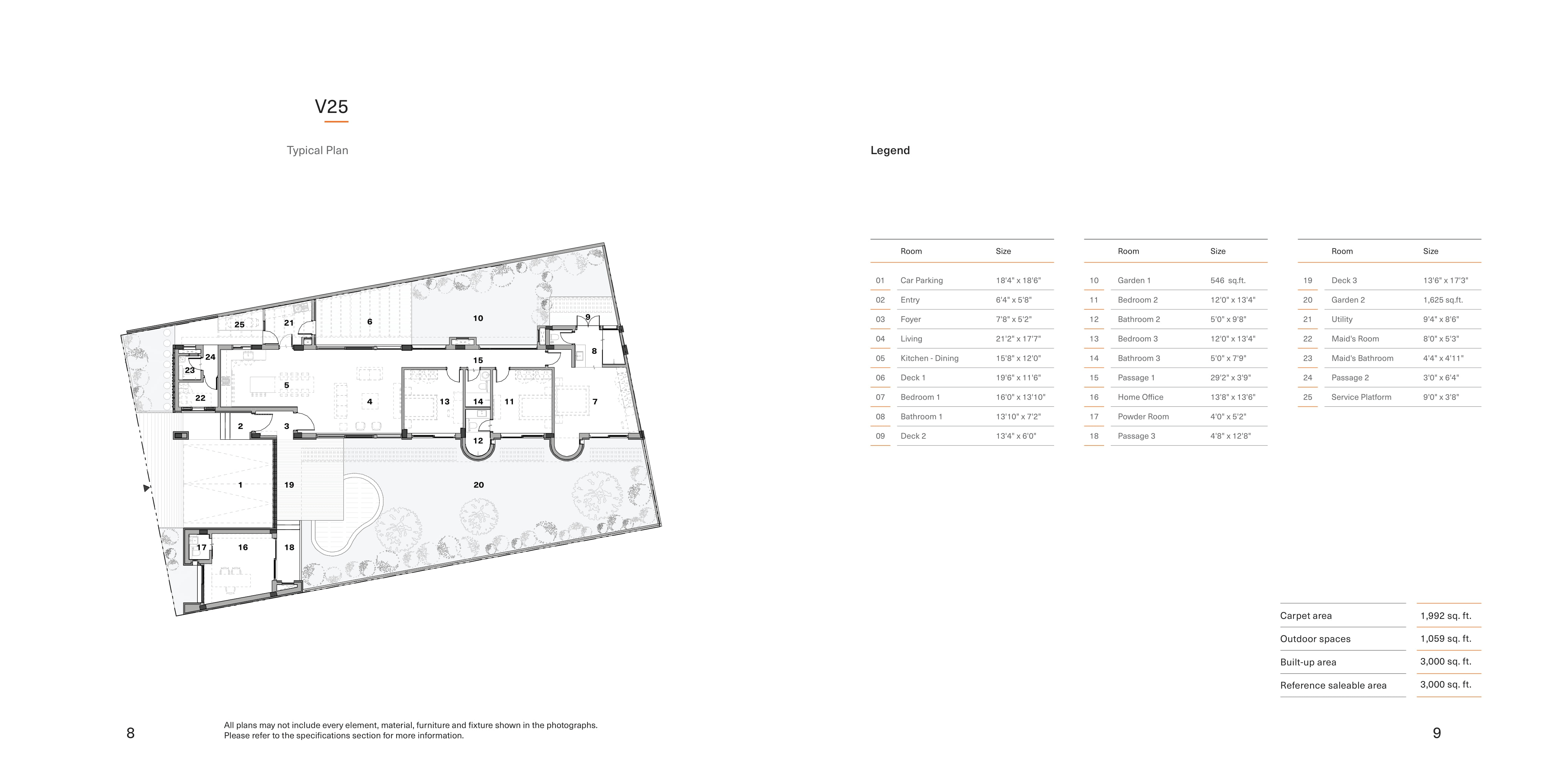 Total Environment Over The Rainbow Unit plan - 1992 sq.ft.