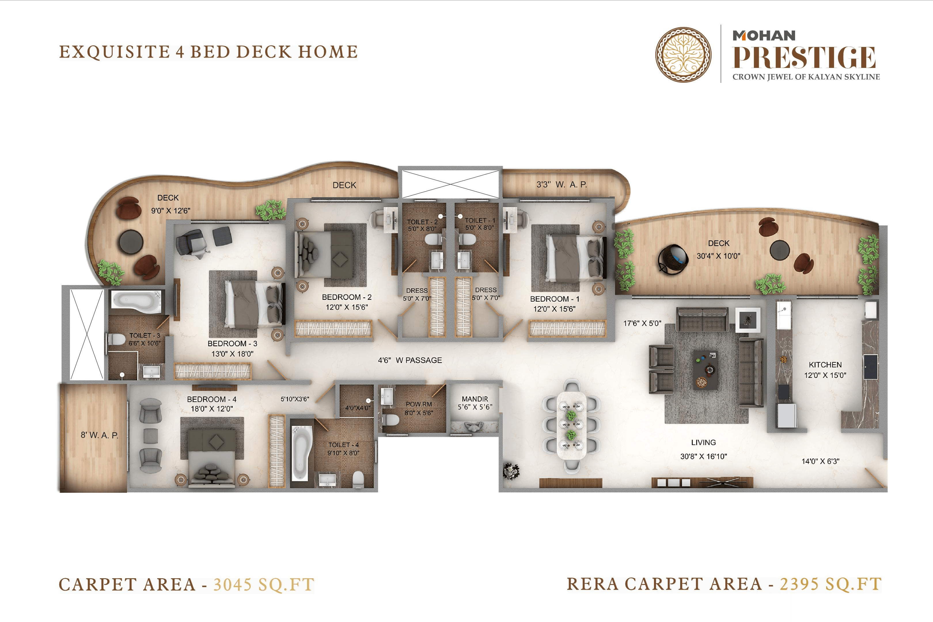 Unit plan - 3045 sq.ft.