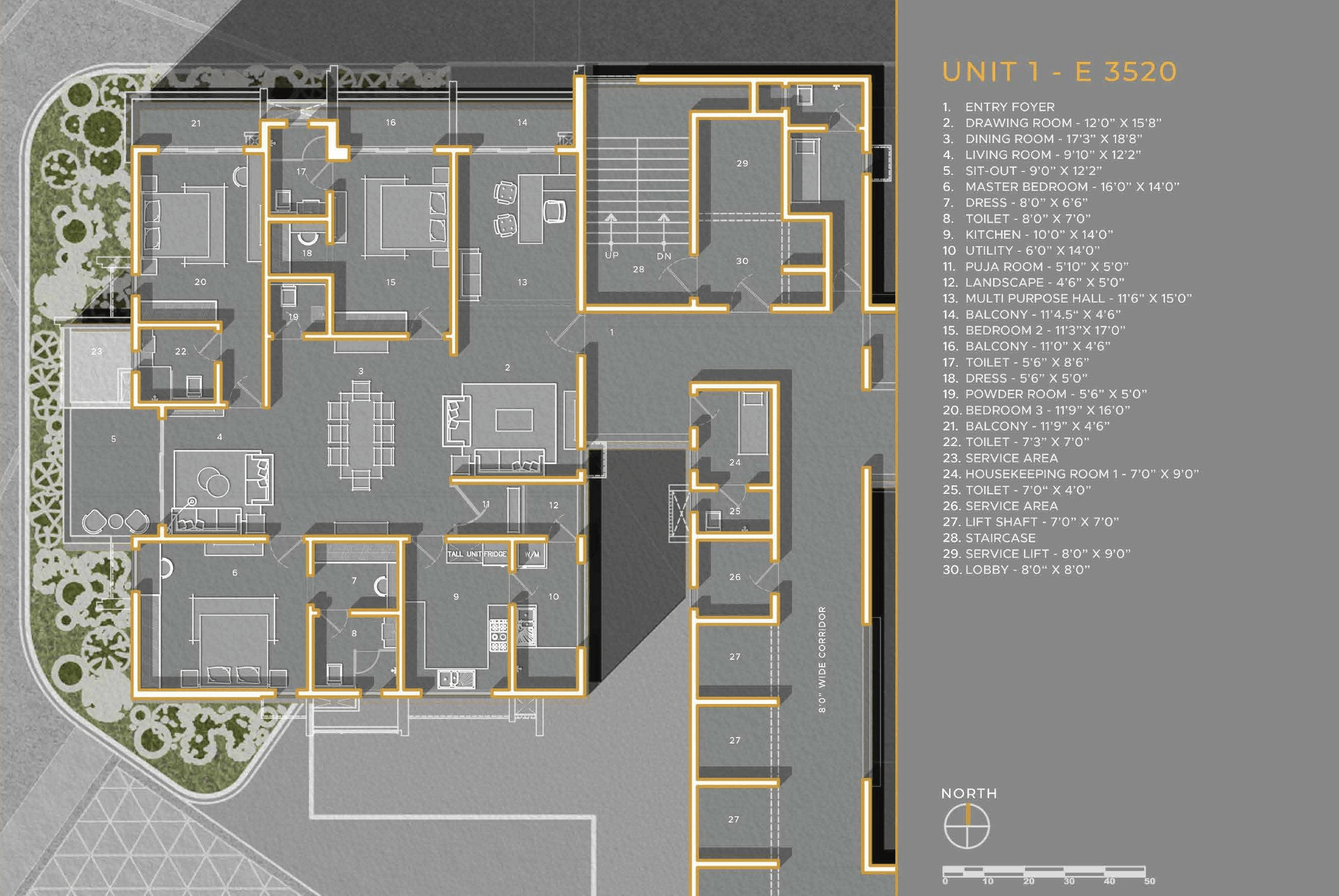 Unit plan - 2464 sq.ft.