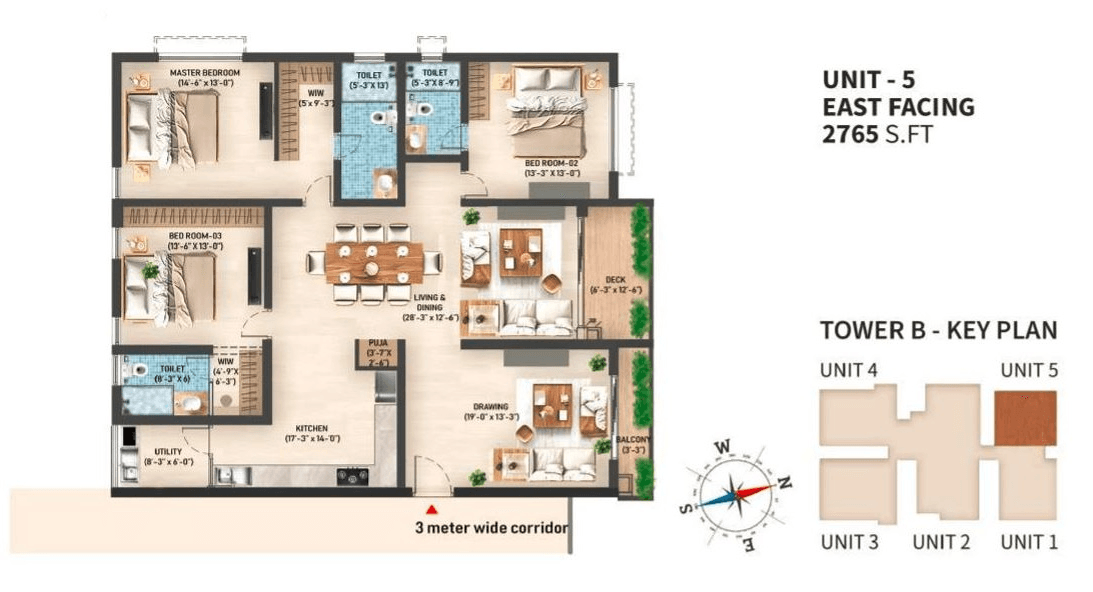 Unit plan - 1936 sq.ft.