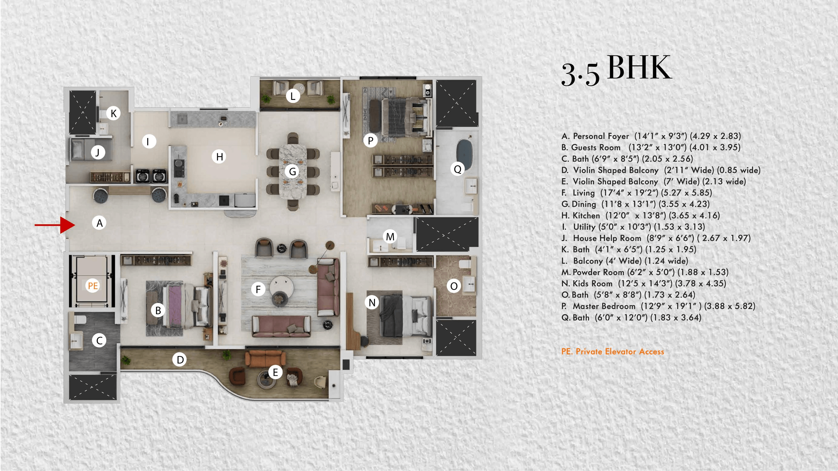 Unit plan - 2074 sq.ft.