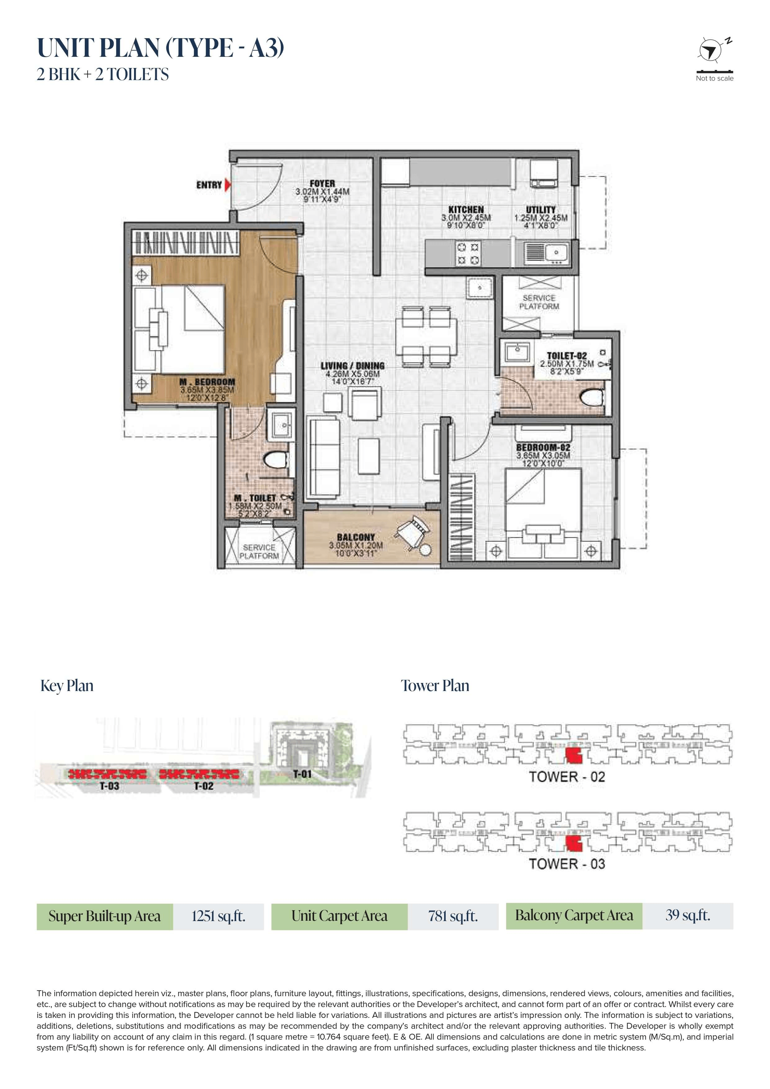 Unit plan - 820 sq.ft.