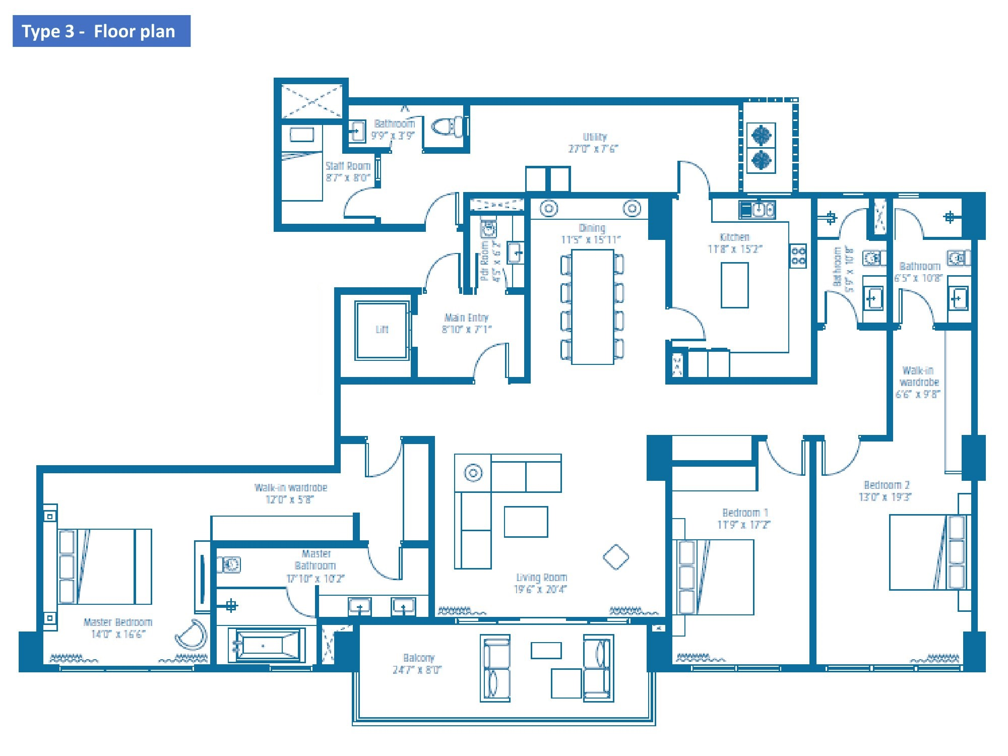 Unit plan - 2508 sq.ft.