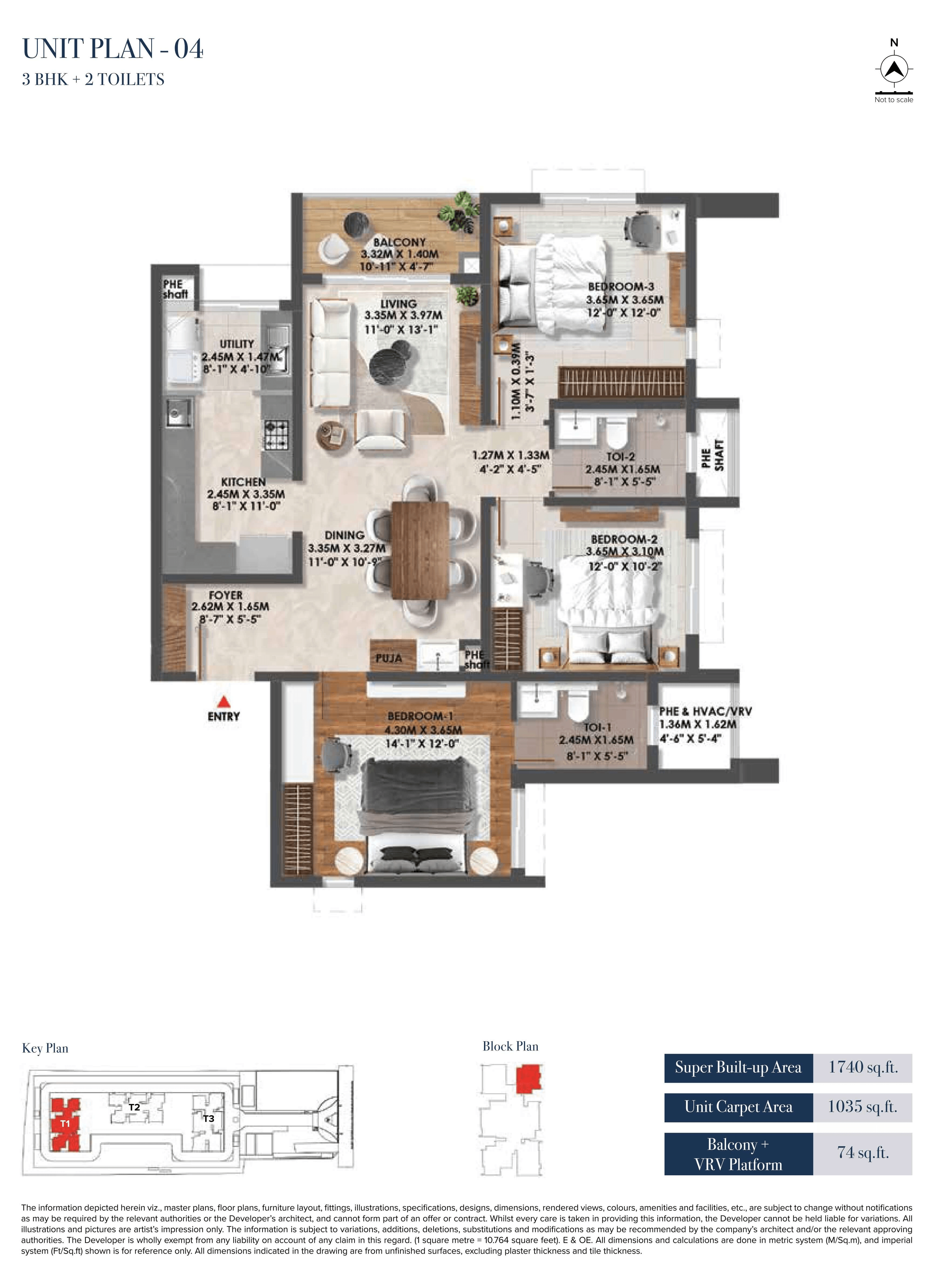 Unit plan - 1109 sq.ft.