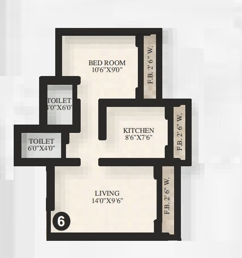 Unit plan - 378 sq.ft.