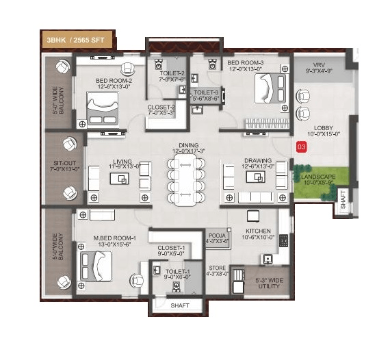 Team4 ARKA Unit plan - 1847 sq.ft.