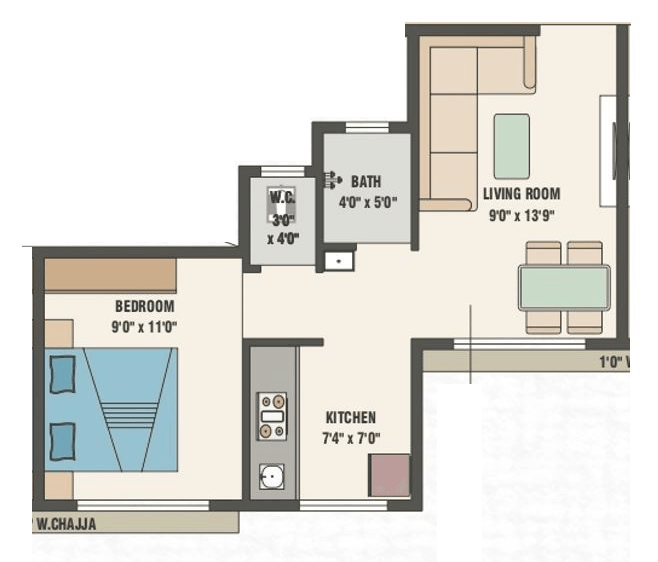 SPM Dream City Unit plan - 339 sq.ft.