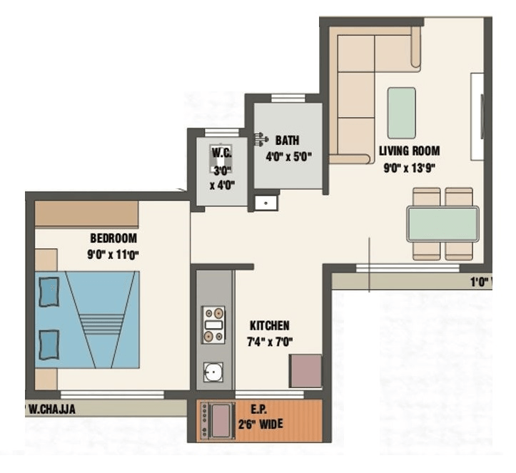 SPM Dream City Unit plan - 358 sq.ft.