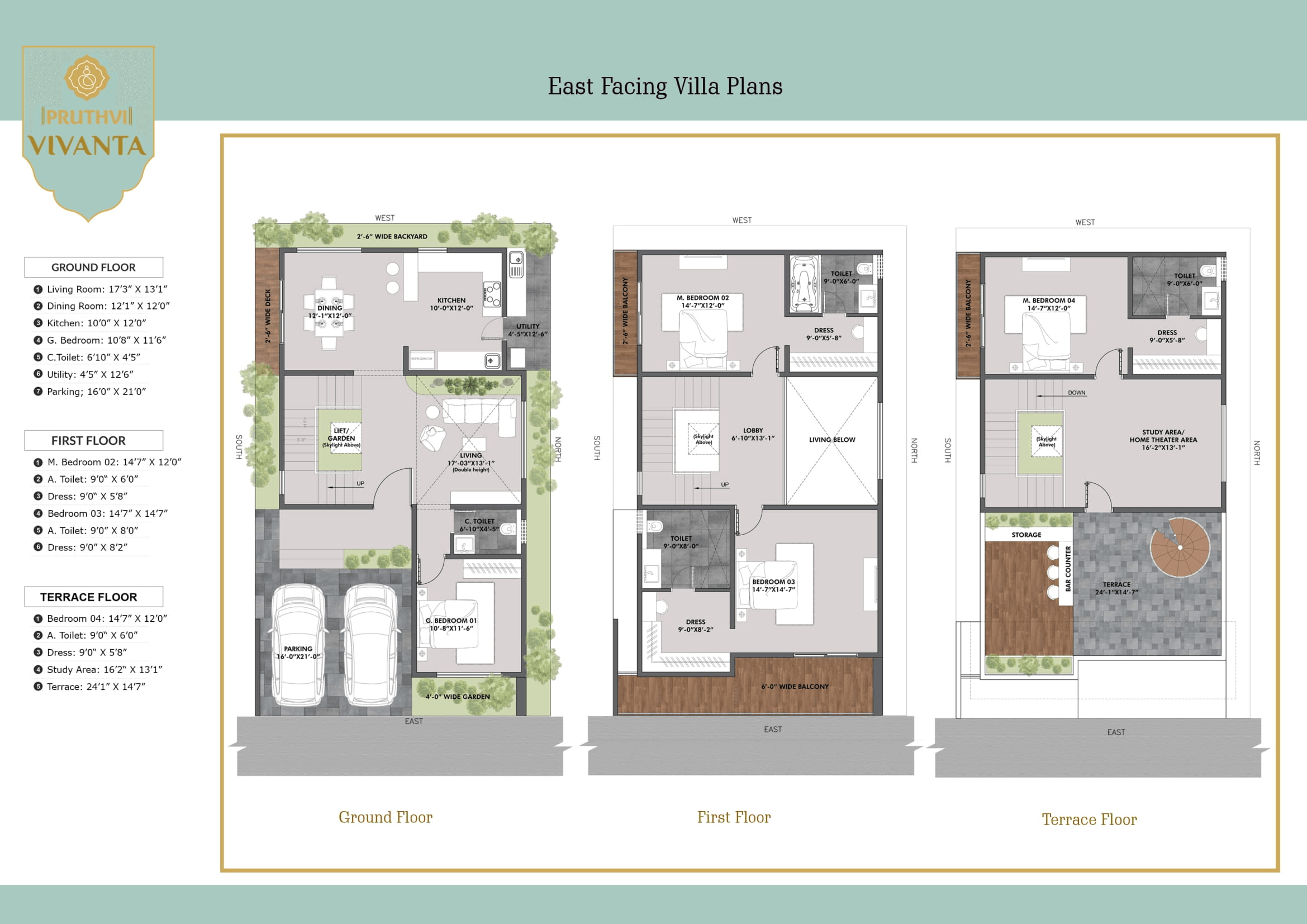 Pruthvi Vivanta Unit plan - 1769 sq.ft.