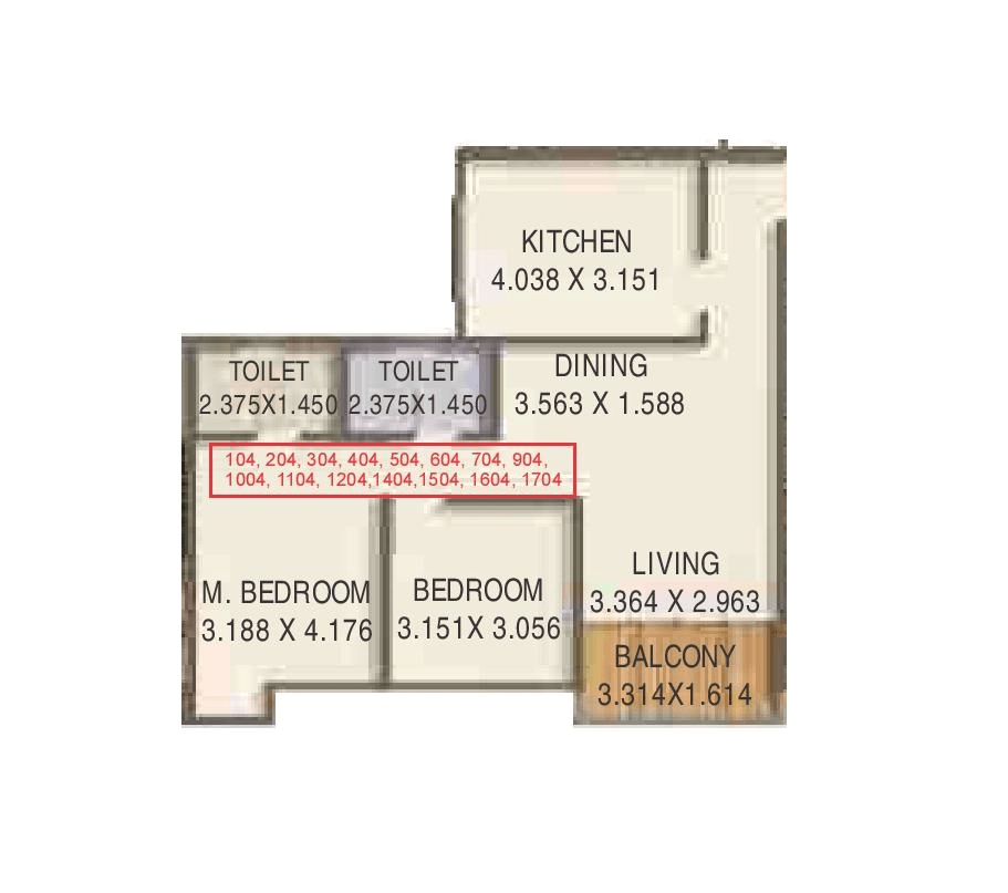 Unit plan - 837 sq.ft.