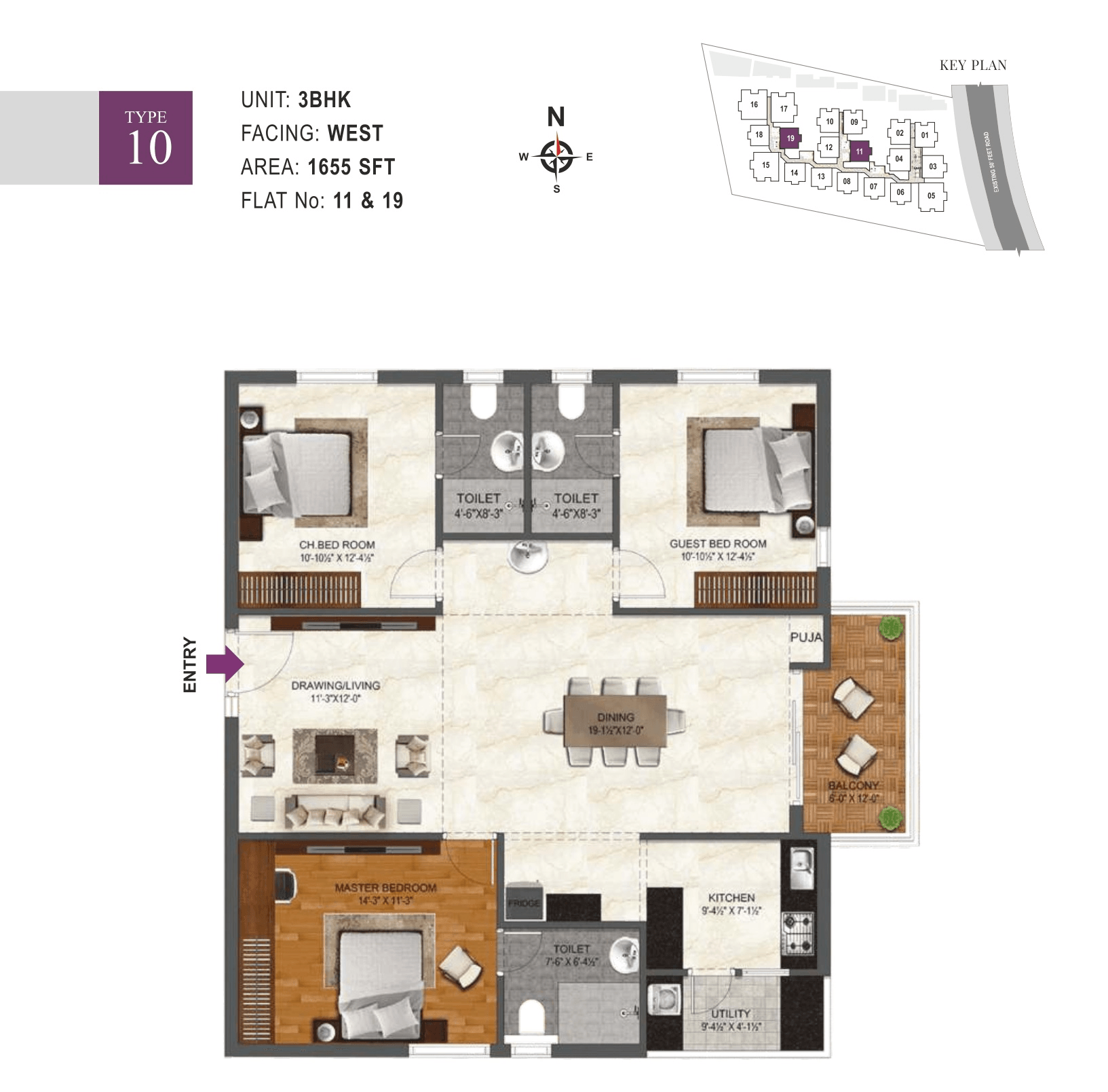 IRA Miracle Unit plan - 1126 sq.ft.