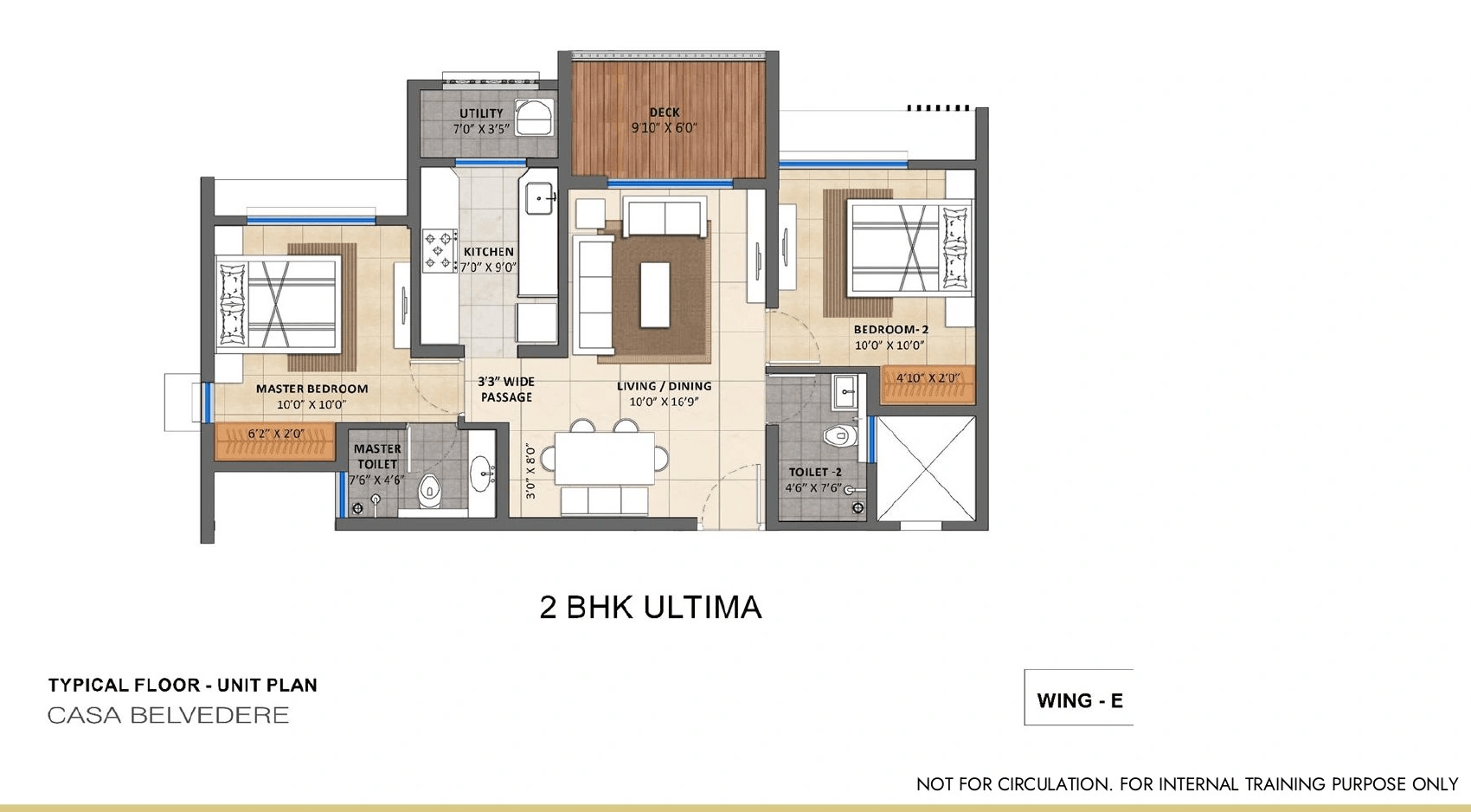 Unit plan - 688 sq.ft.