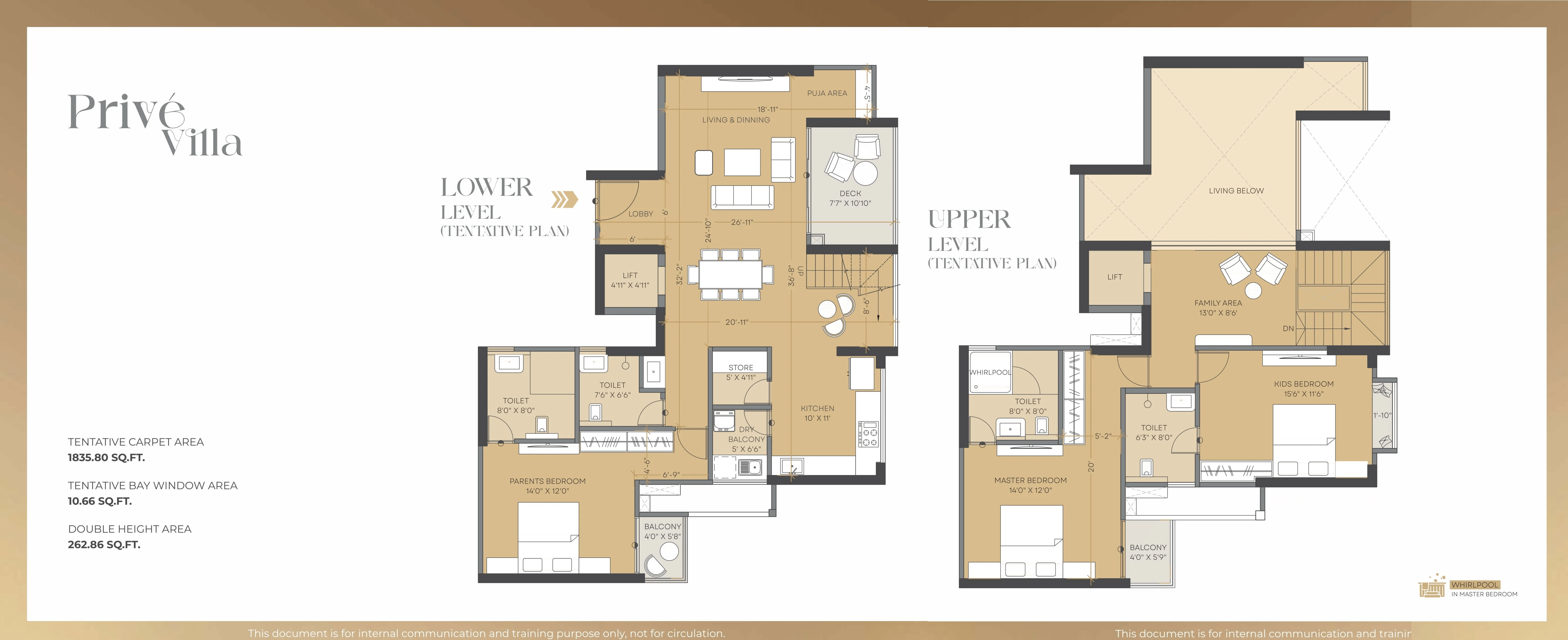 Unit plan - 1835 sq.ft.