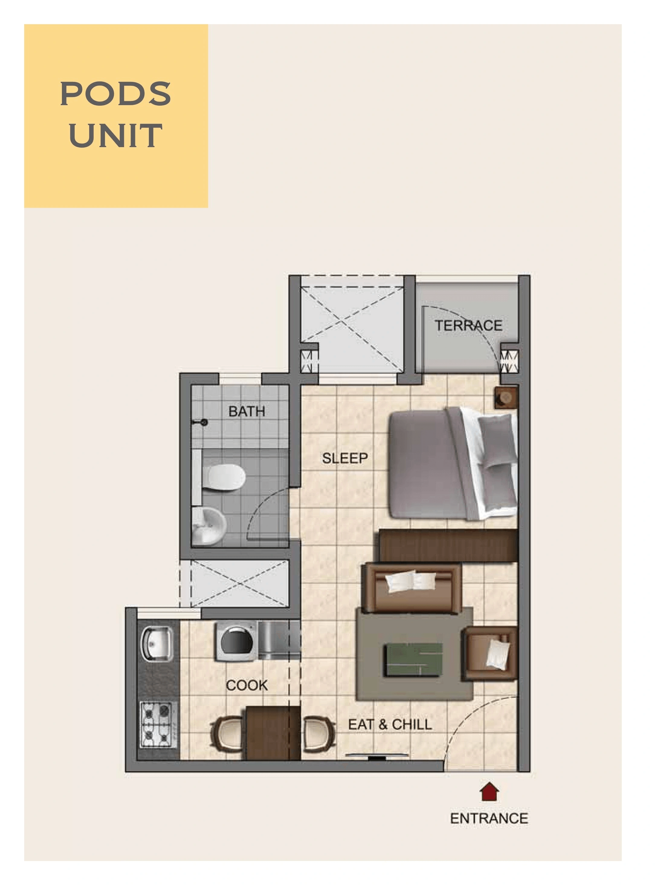 Provident Capella Unit plan - 259 sq.ft.