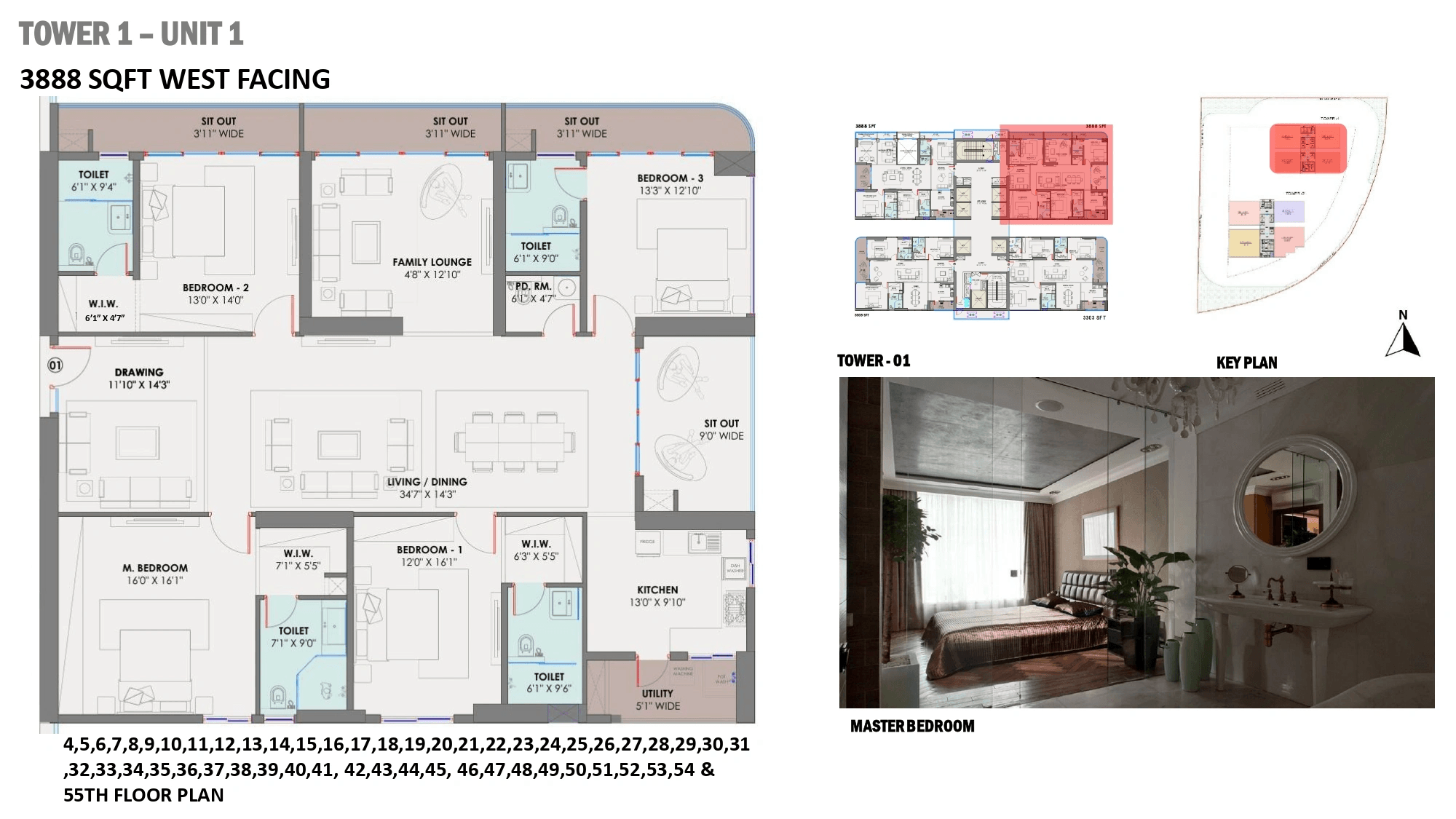 Trilight Rise With 9 Unit plan - 2722 sq.ft.