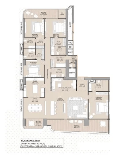 Unit plan - 3330 sq.ft.