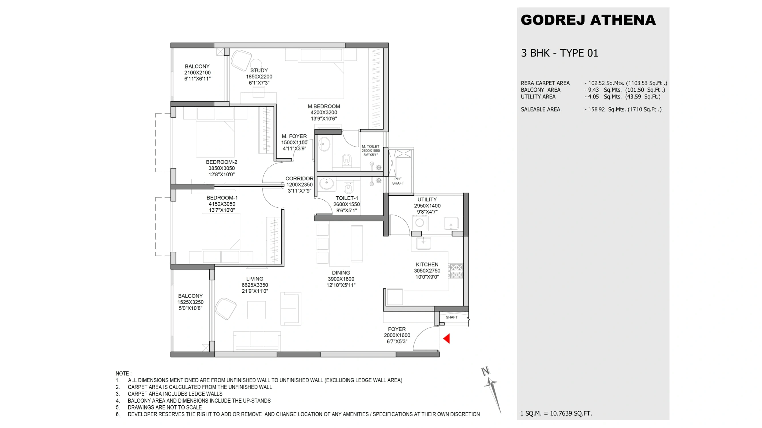 Unit plan - 1128 sq.ft.