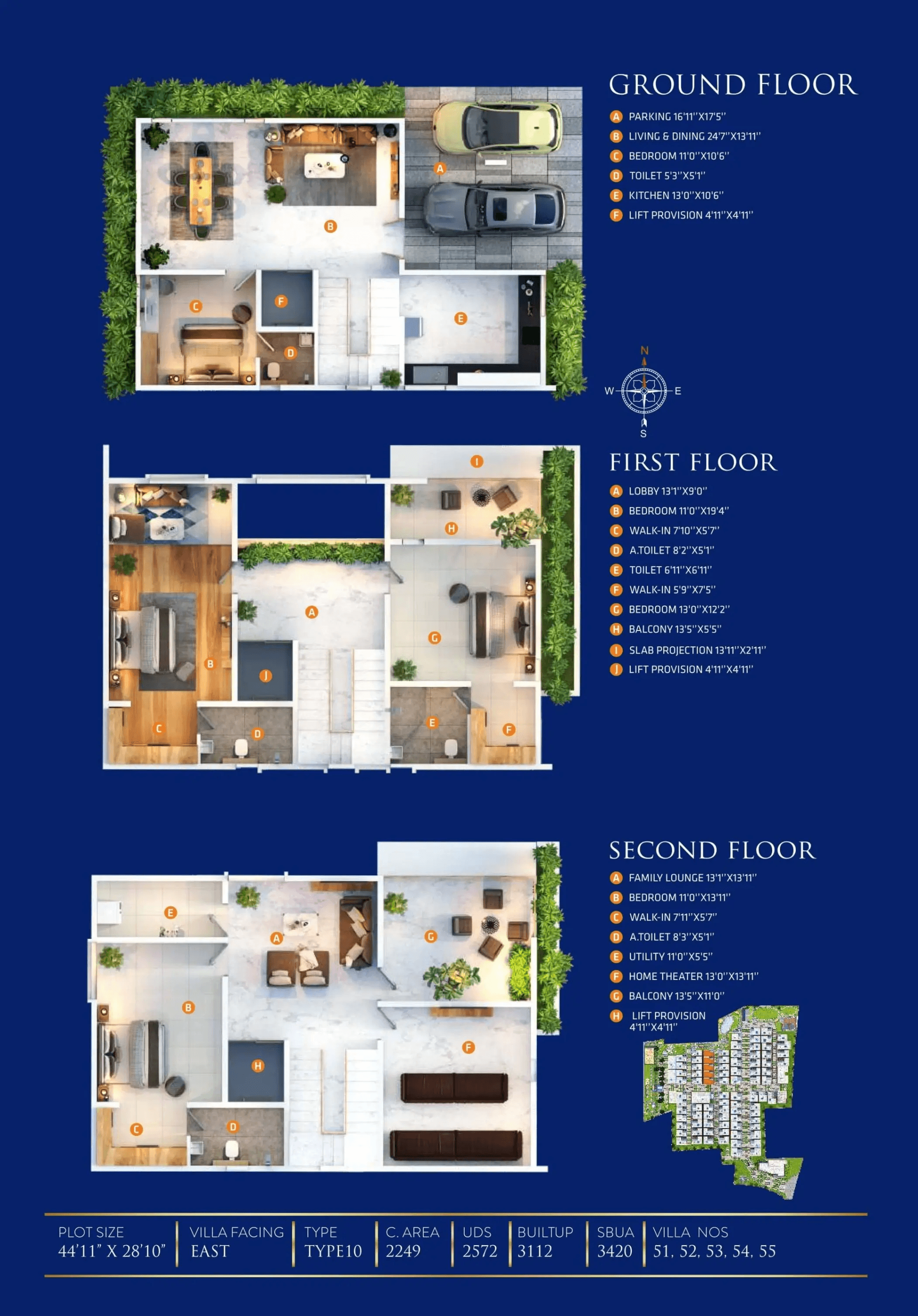 Unit plan - 2223 sq.ft.