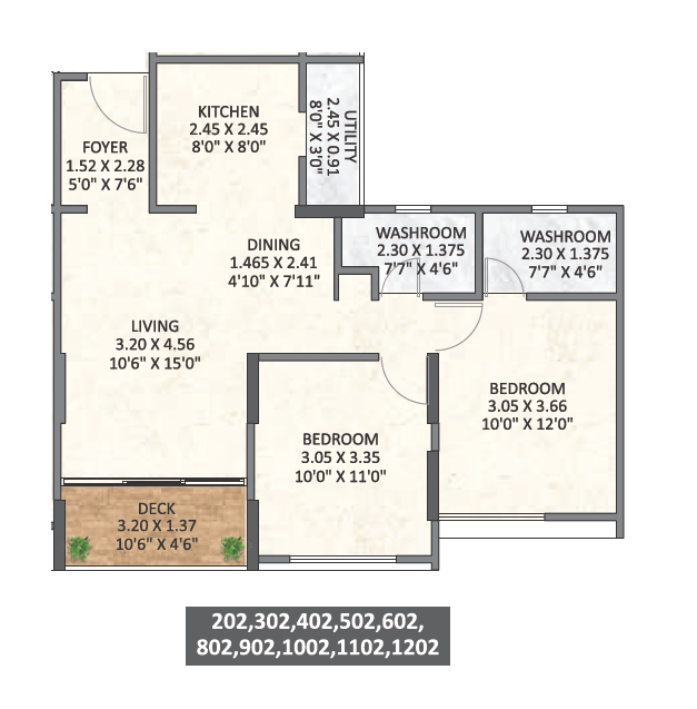 Esbee Keshav Nagar Unit plan - 725 sq.ft.