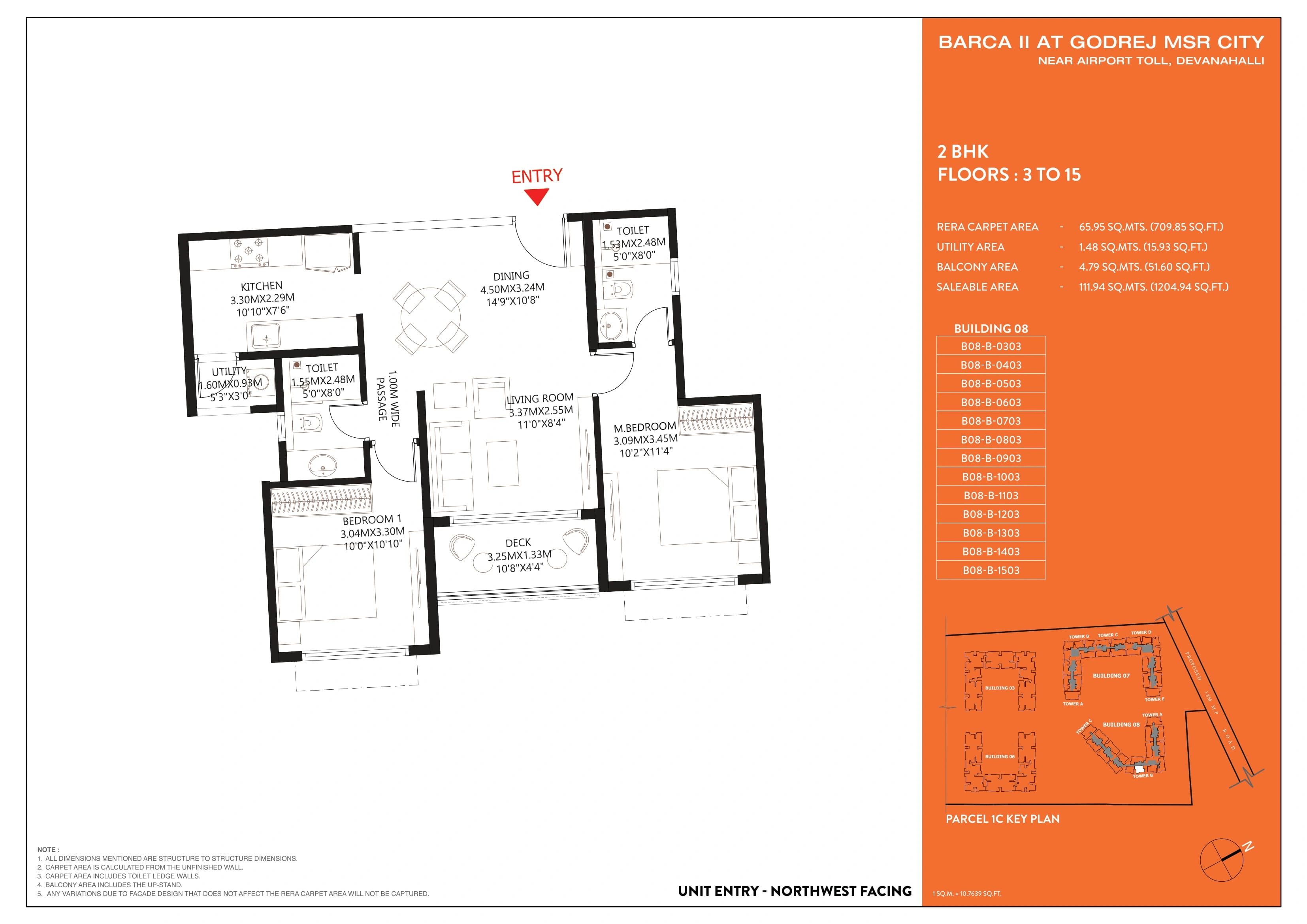 Unit plan - 709 sq.ft.