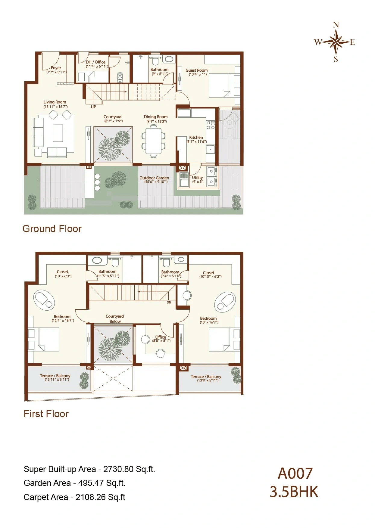 Unit plan - 1775 sq.ft.