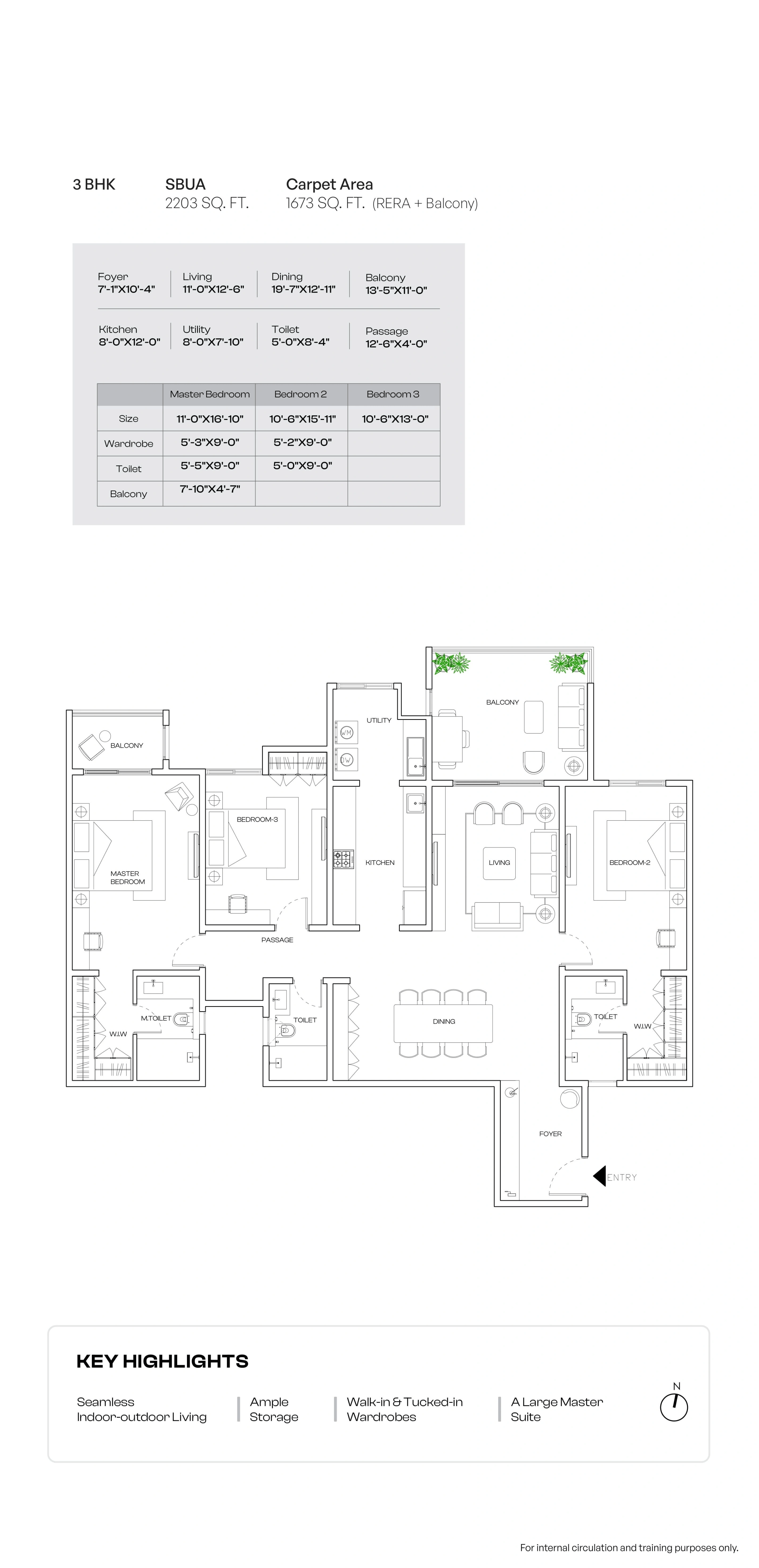 Assetz Zen & Sato Unit plan - 1673 sq.ft.
