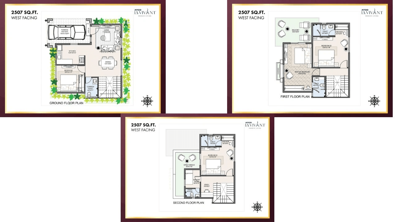 ATCO La Vivant Villas Unit plan - 2055 sq.ft.