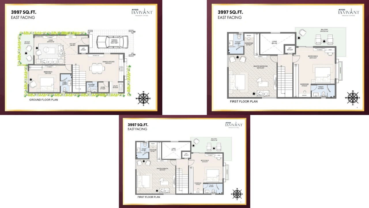 ATCO La Vivant Villas Unit plan - 3277 sq.ft.