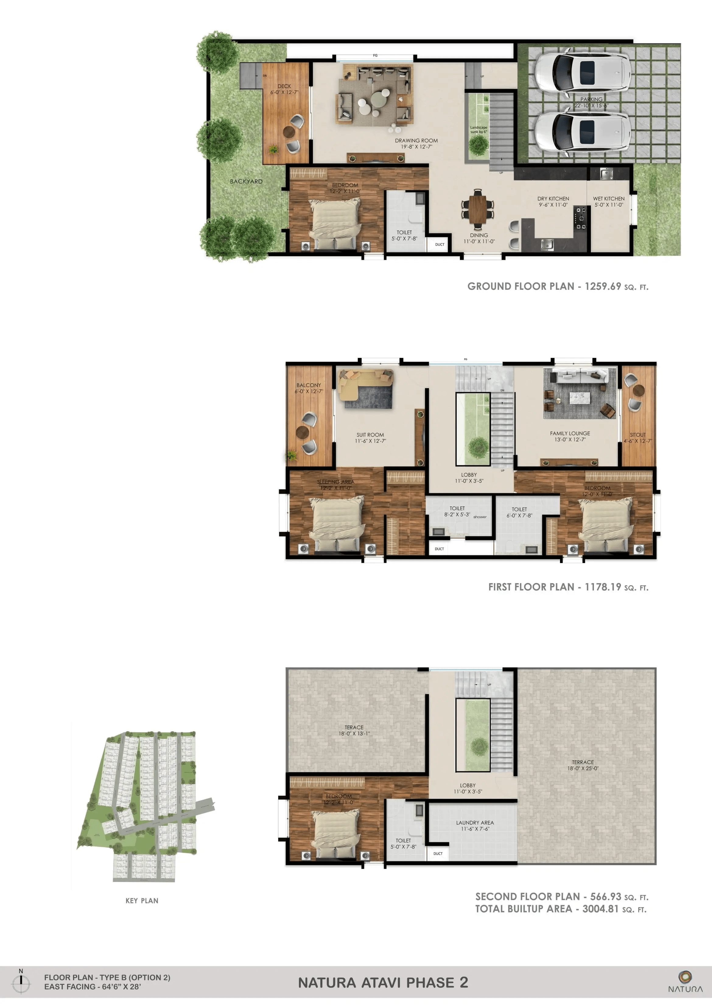 Natura Atavi Phase II Unit plan - 1616 sq.ft.