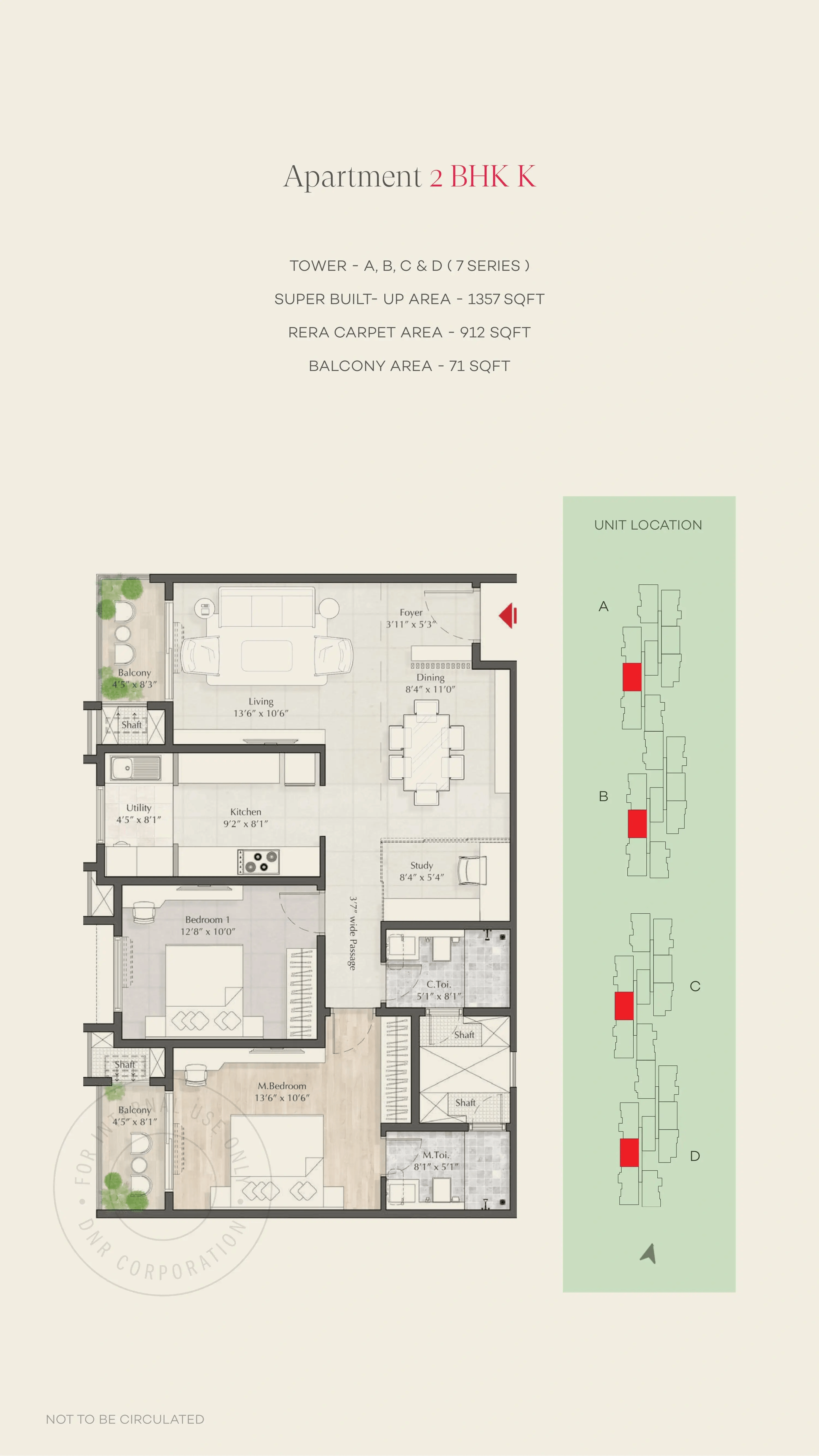 DNR Park Link Phase 2 Unit plan - 983 sq.ft.