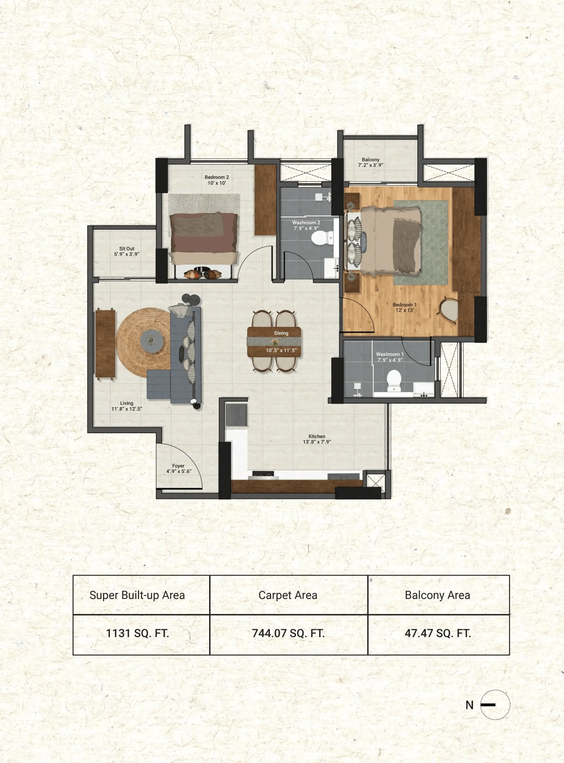 Aratt Alchemy Elixir Unit plan - 791 sq.ft.