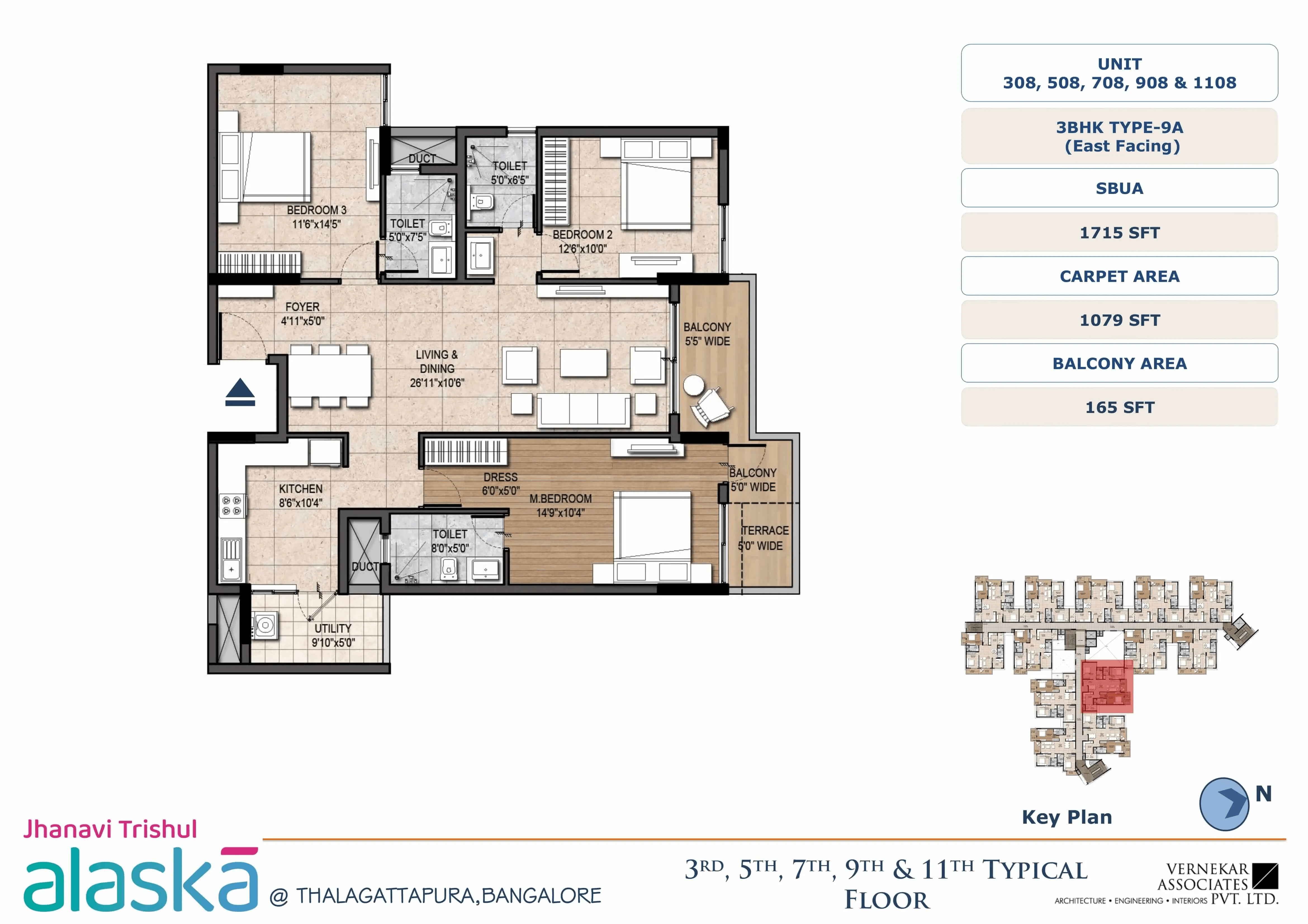 Jhanavi Trishul Alaska Unit plan - 1244 sq.ft.
