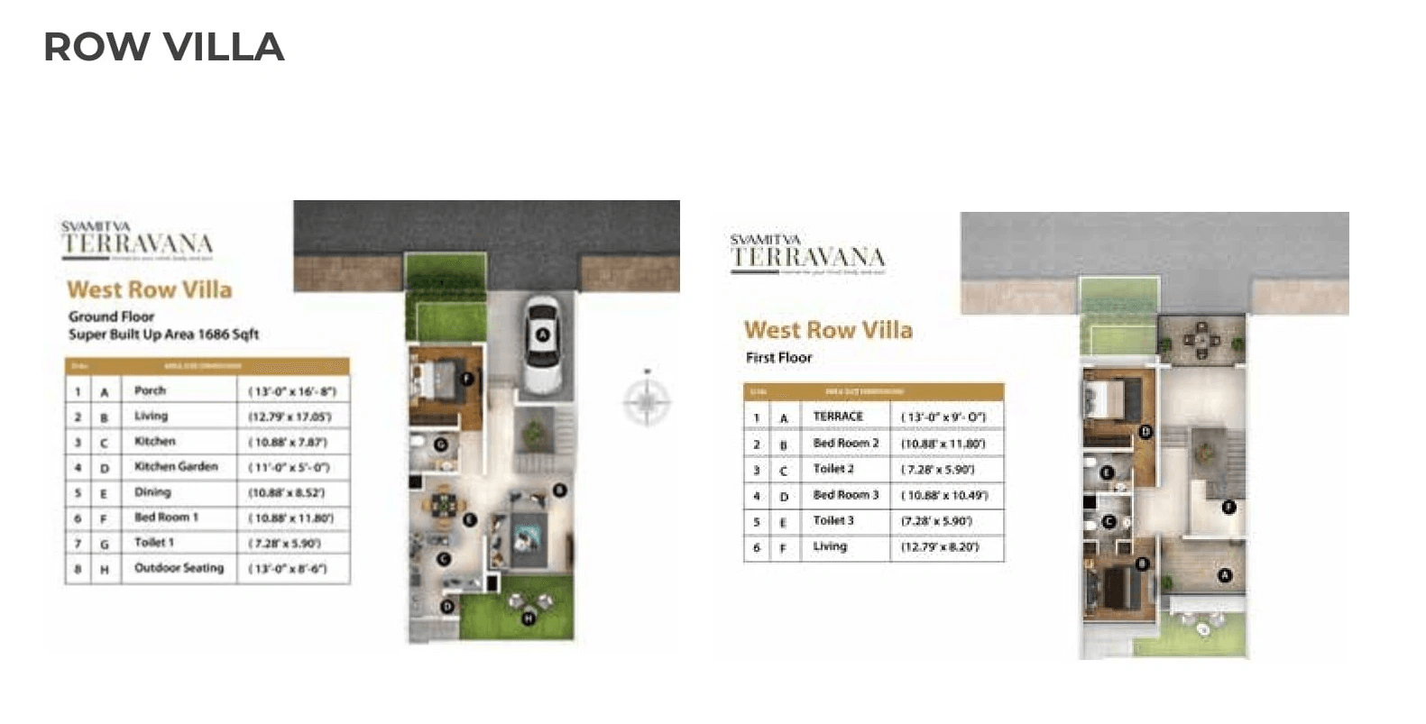 Unit plan - 1262 sq.ft.