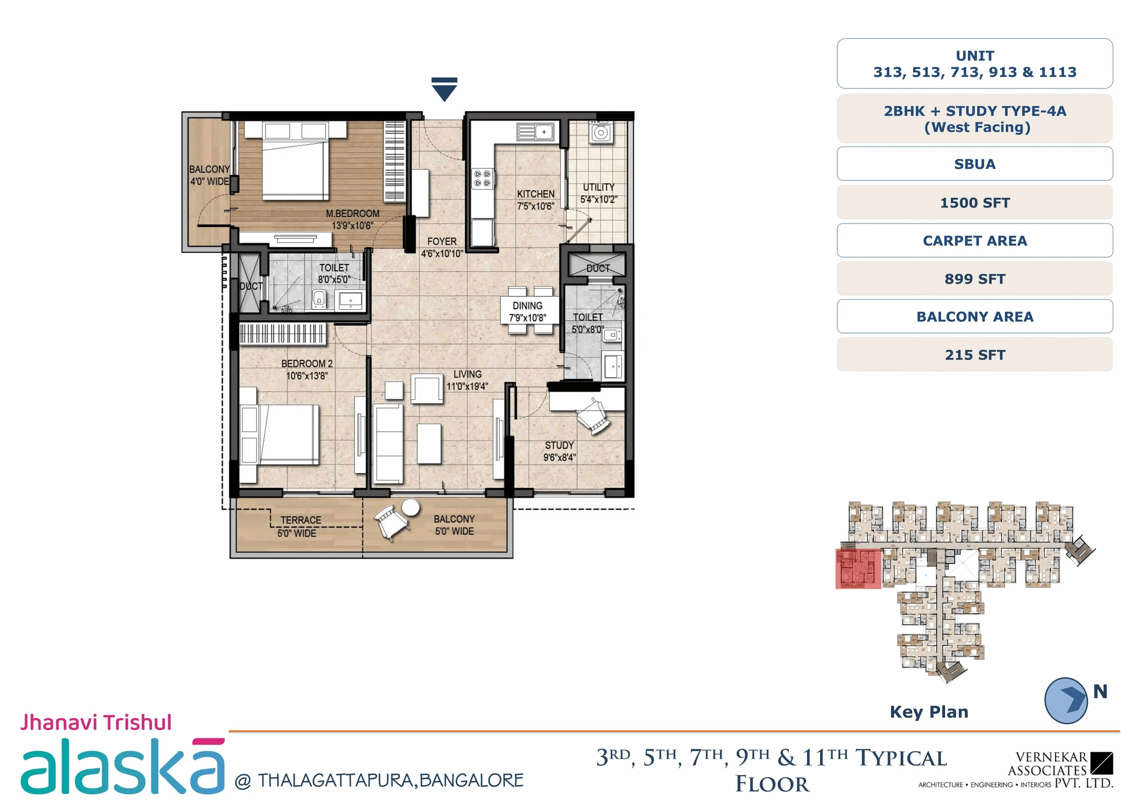 Unit plan - 1114 sq.ft.